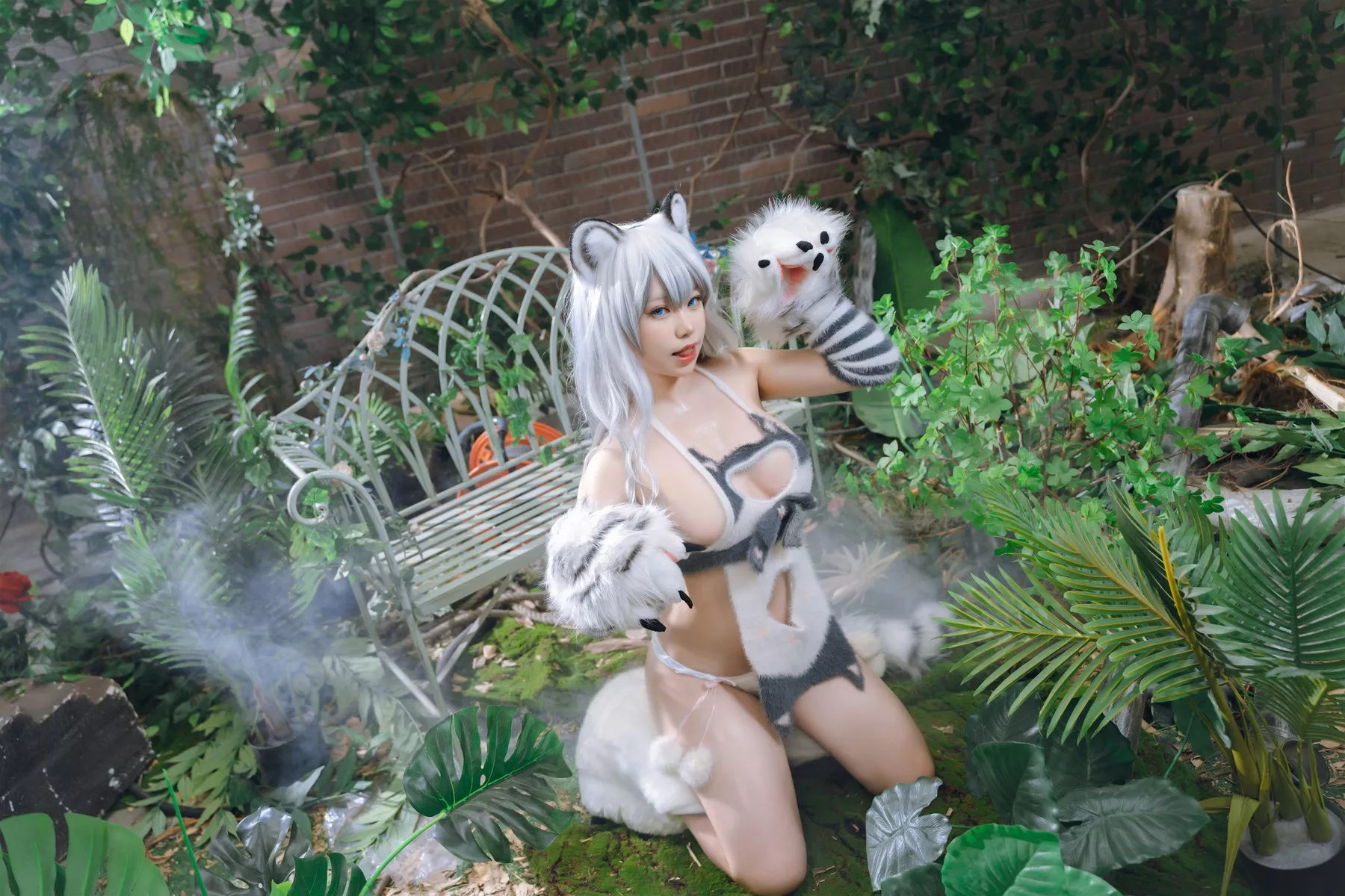 女神Cosplay 一北亦北 白虎兽娘福瑞