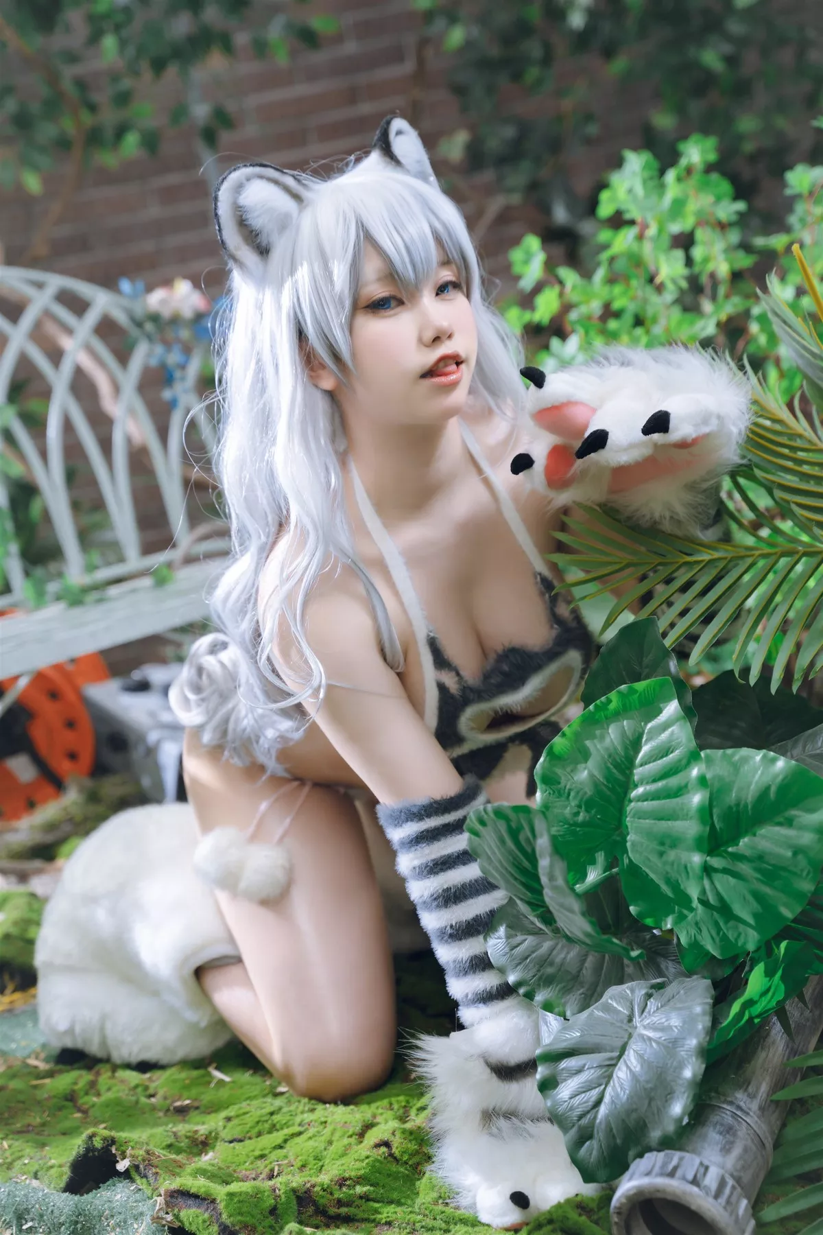 女神Cosplay 一北亦北 白虎兽娘福瑞