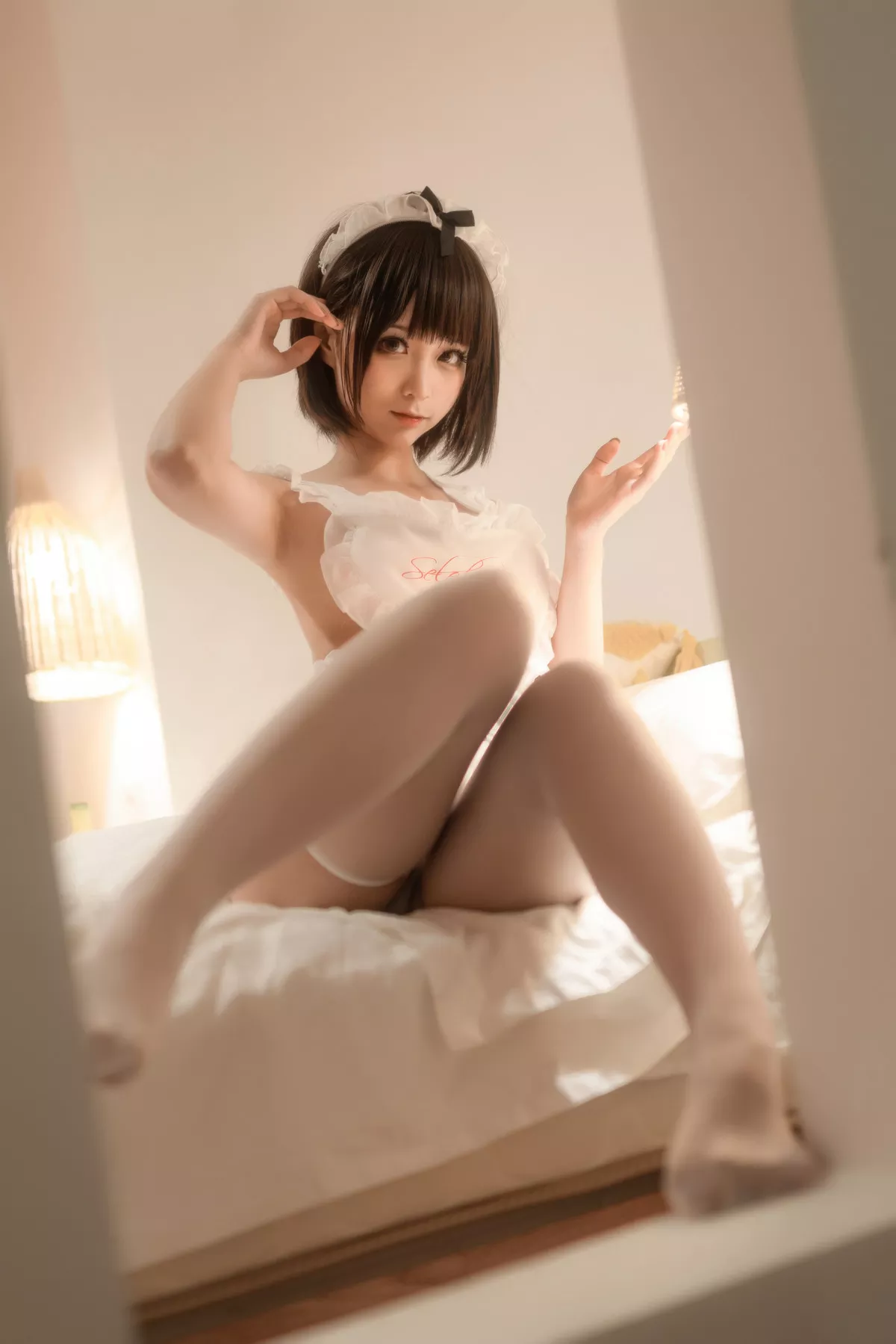 丽人Cosplay 蠢沫沫 Chunmomo 沫沫真爱版 爱心围裙