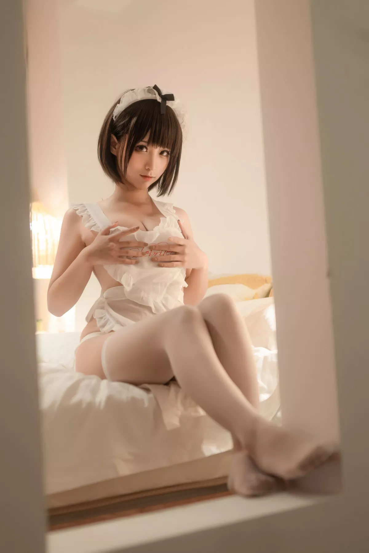 丽人Cosplay 蠢沫沫 Chunmomo 沫沫真爱版 爱心围裙