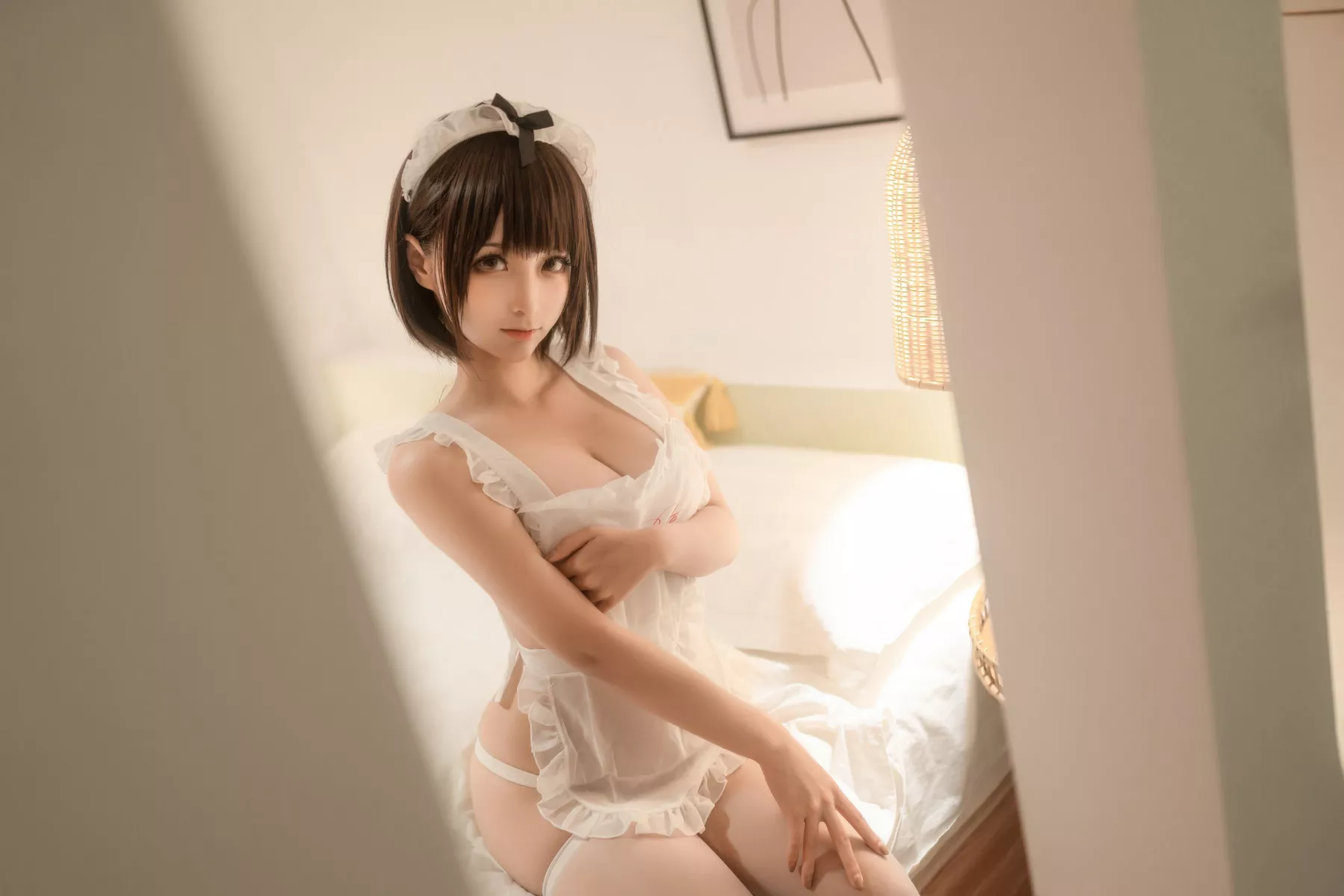 丽人Cosplay 蠢沫沫 Chunmomo 沫沫真爱版 爱心围裙