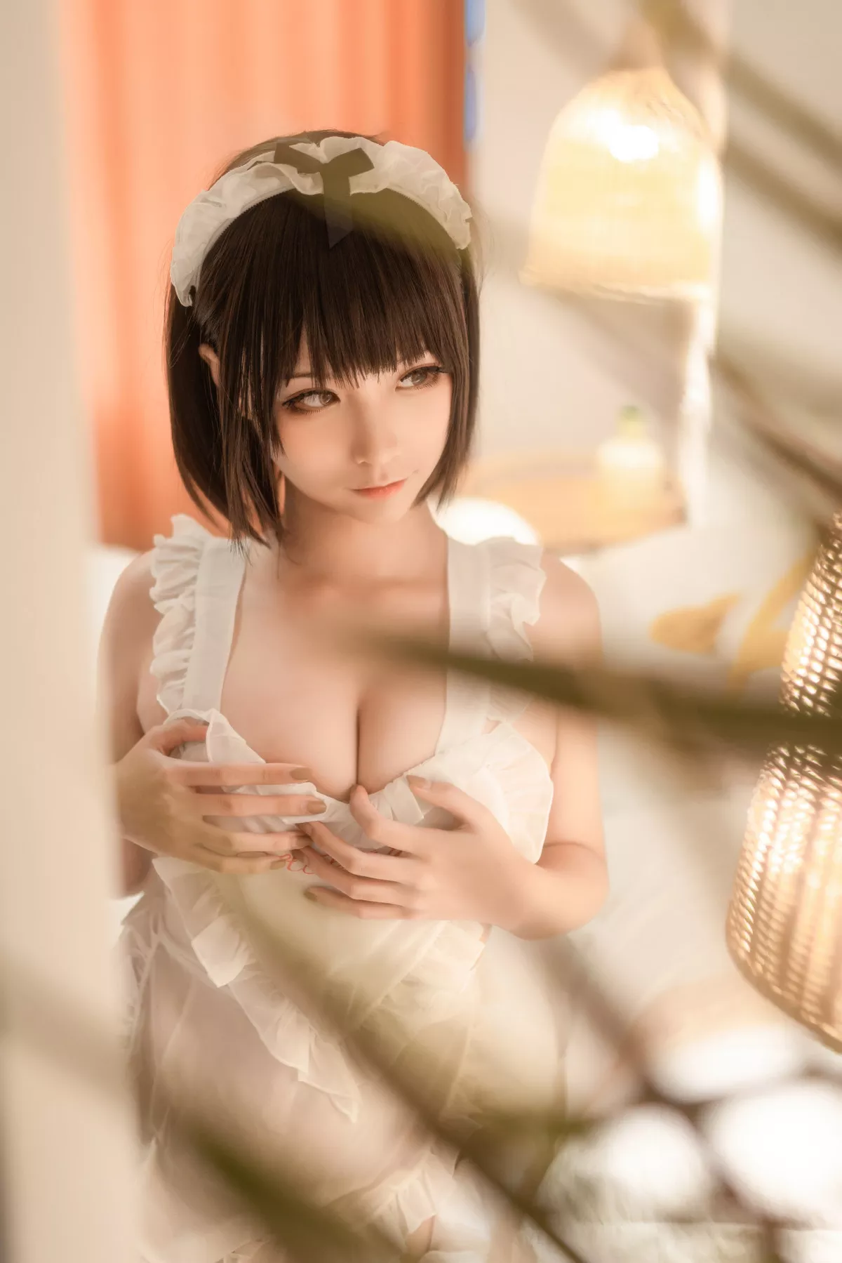 丽人Cosplay 蠢沫沫 Chunmomo 沫沫真爱版 爱心围裙