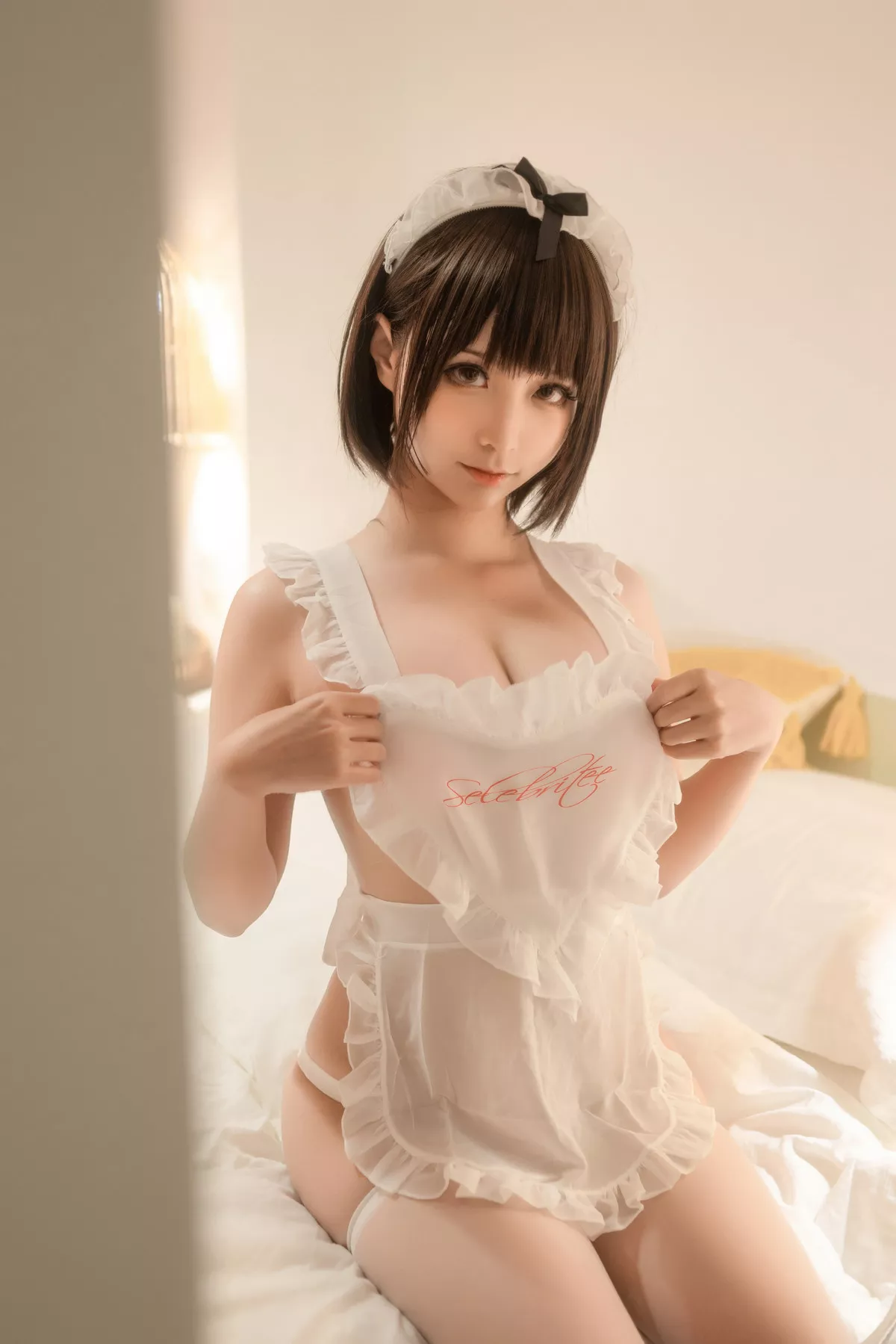 丽人Cosplay 蠢沫沫 Chunmomo 沫沫真爱版 爱心围裙