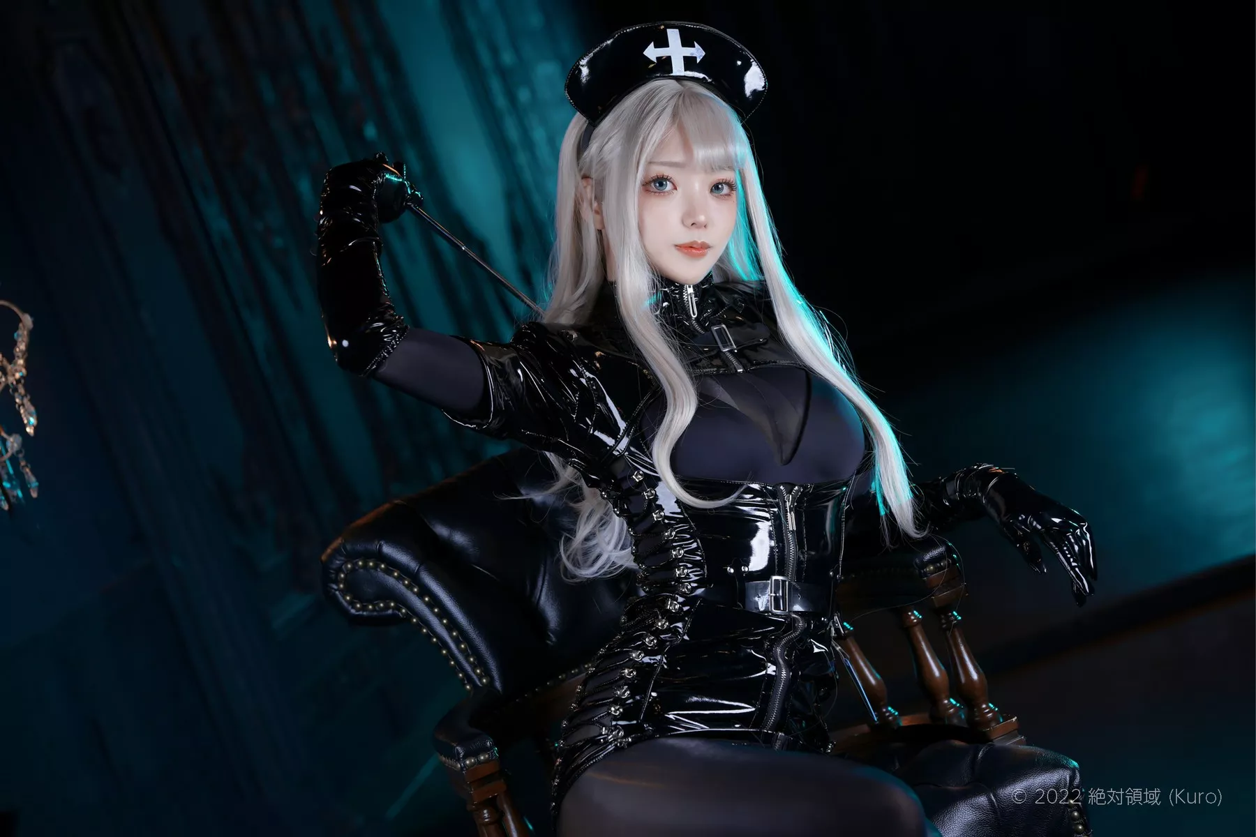 尤物Cosplay 迷惑私房 ZettaiRyouiki Kuro くろ Black Enamel Nurse 全集修正