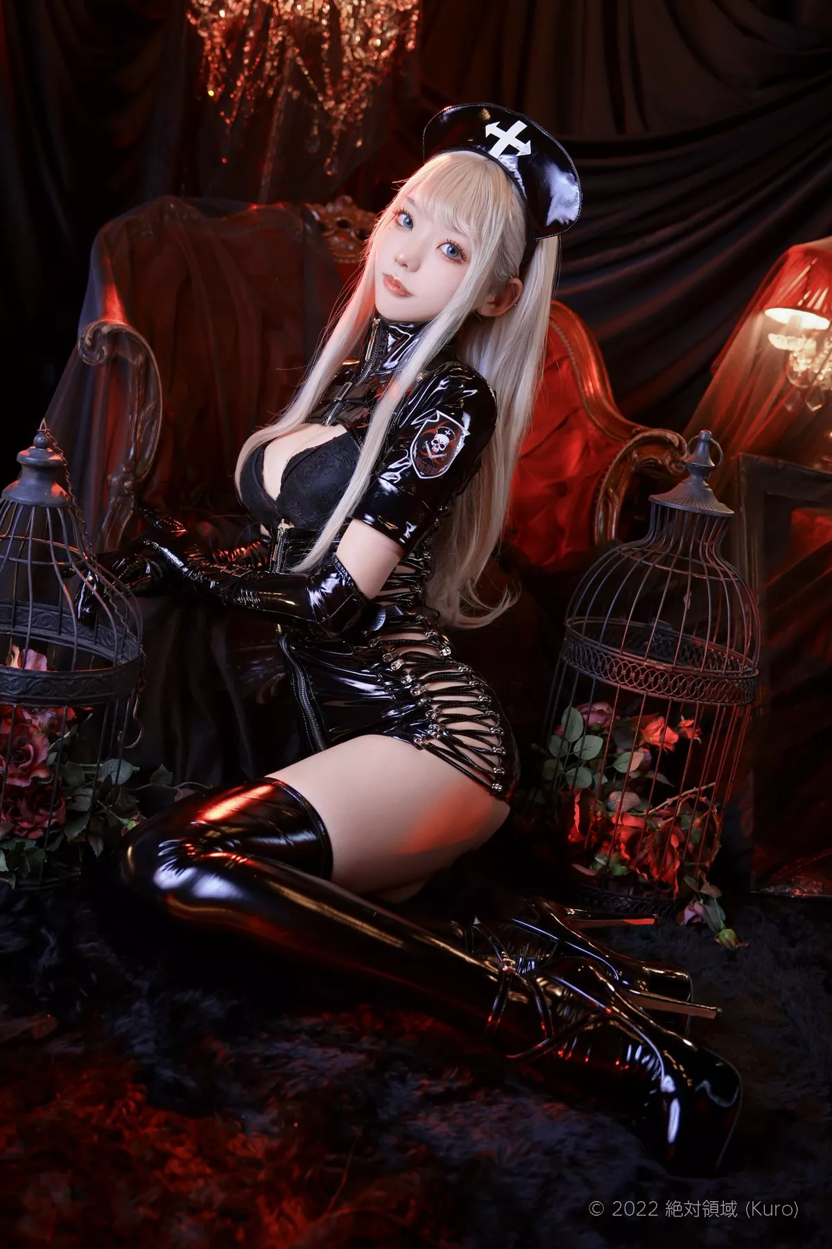尤物Cosplay 迷惑私房 ZettaiRyouiki Kuro くろ Black Enamel Nurse 全集修正
