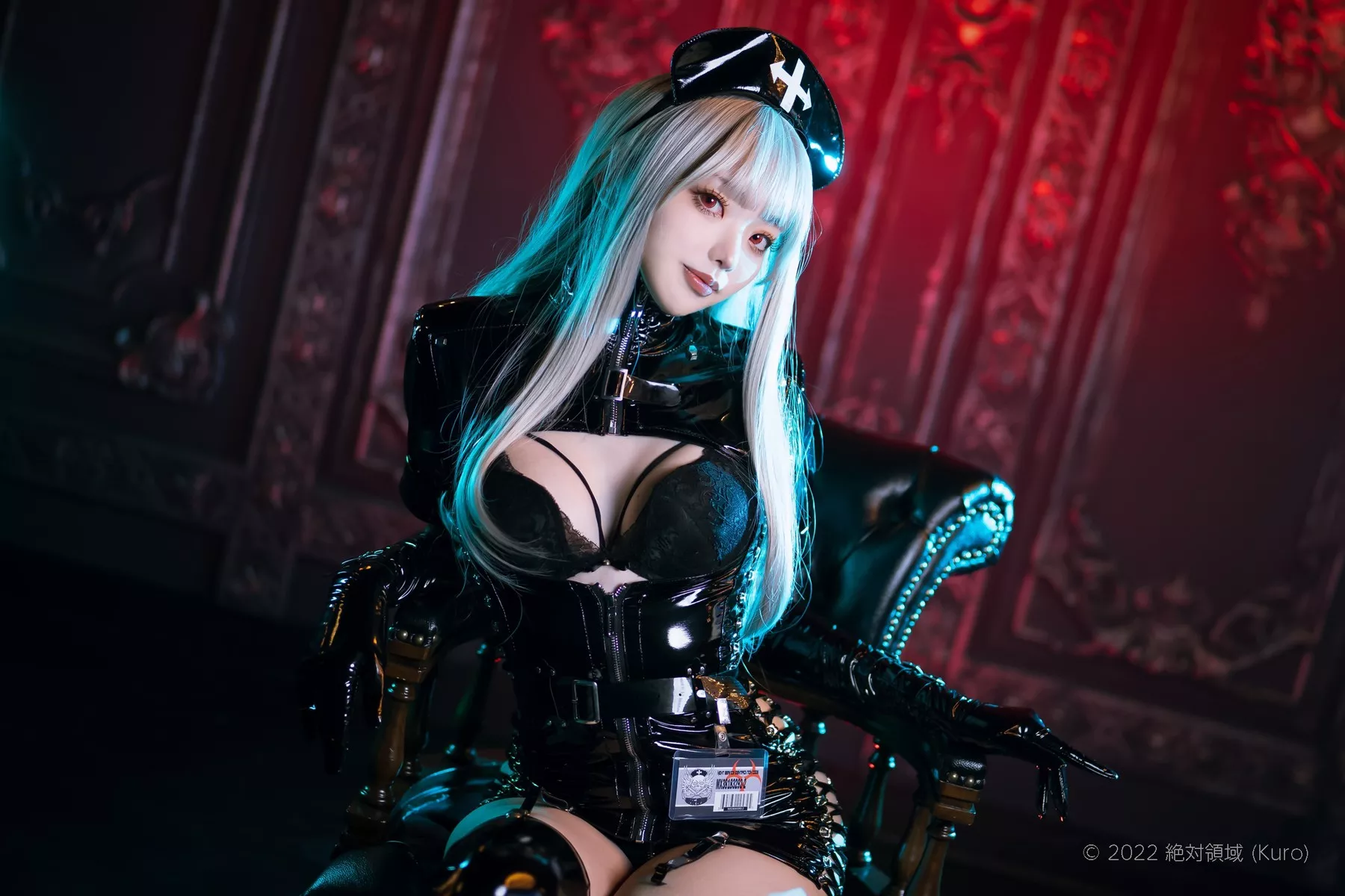 尤物Cosplay 迷惑私房 ZettaiRyouiki Kuro くろ Black Enamel Nurse 全集修正
