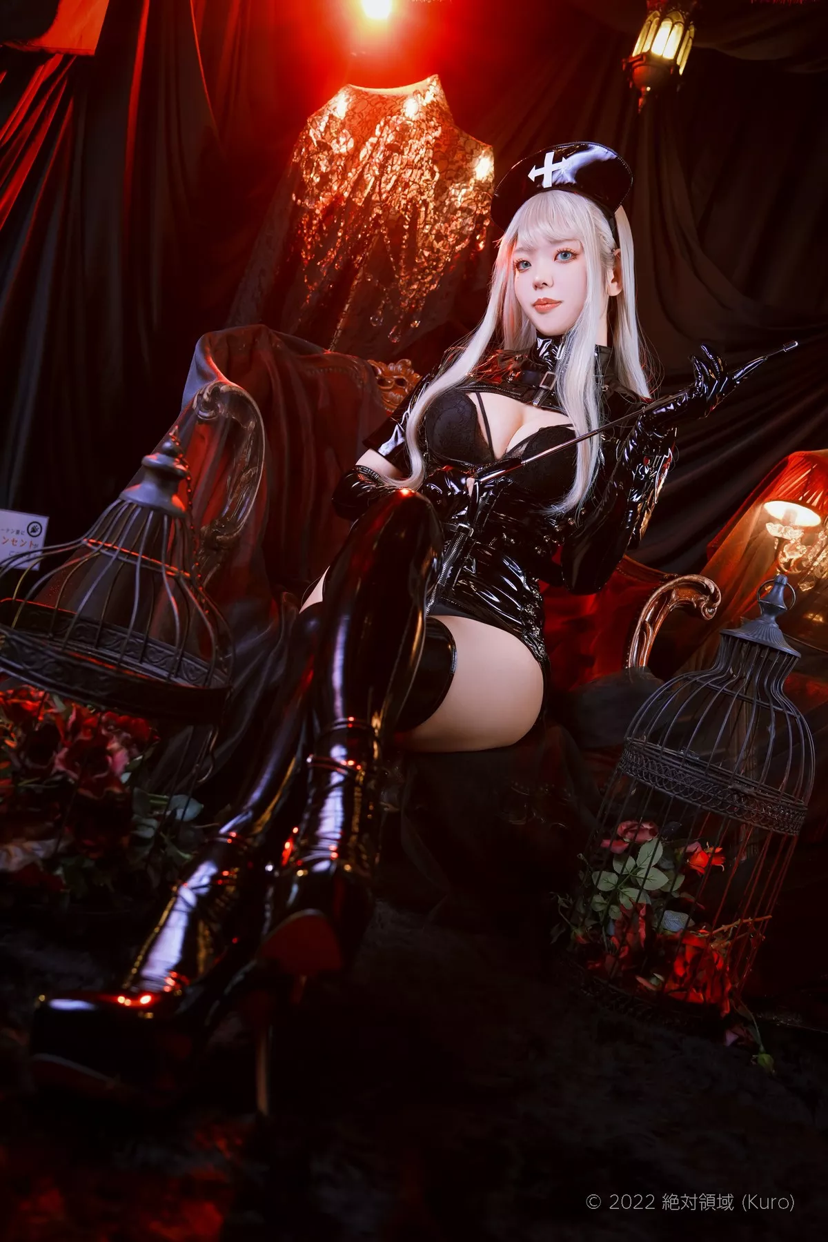 尤物Cosplay 迷惑私房 ZettaiRyouiki Kuro くろ Black Enamel Nurse 全集修正