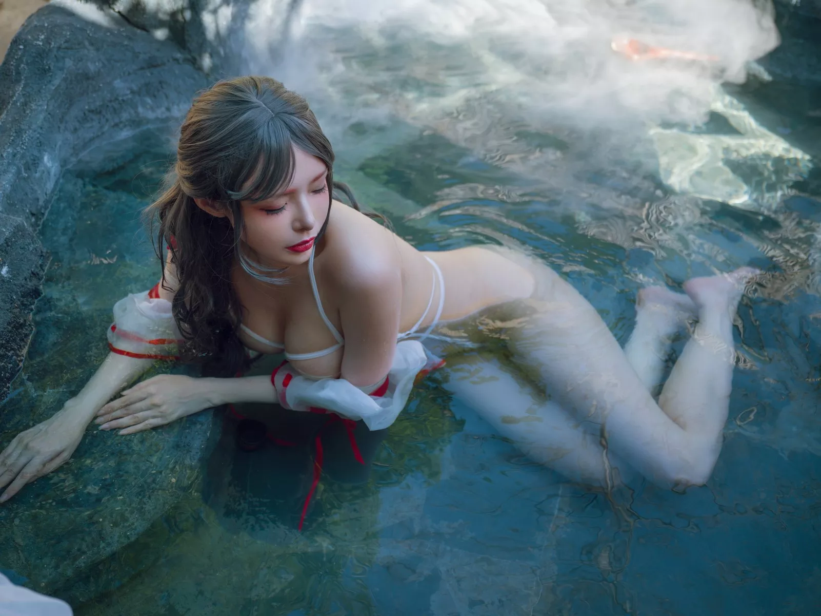 女神Cosplay 格调私拍 夏小秋 秋秋 汤池巫女