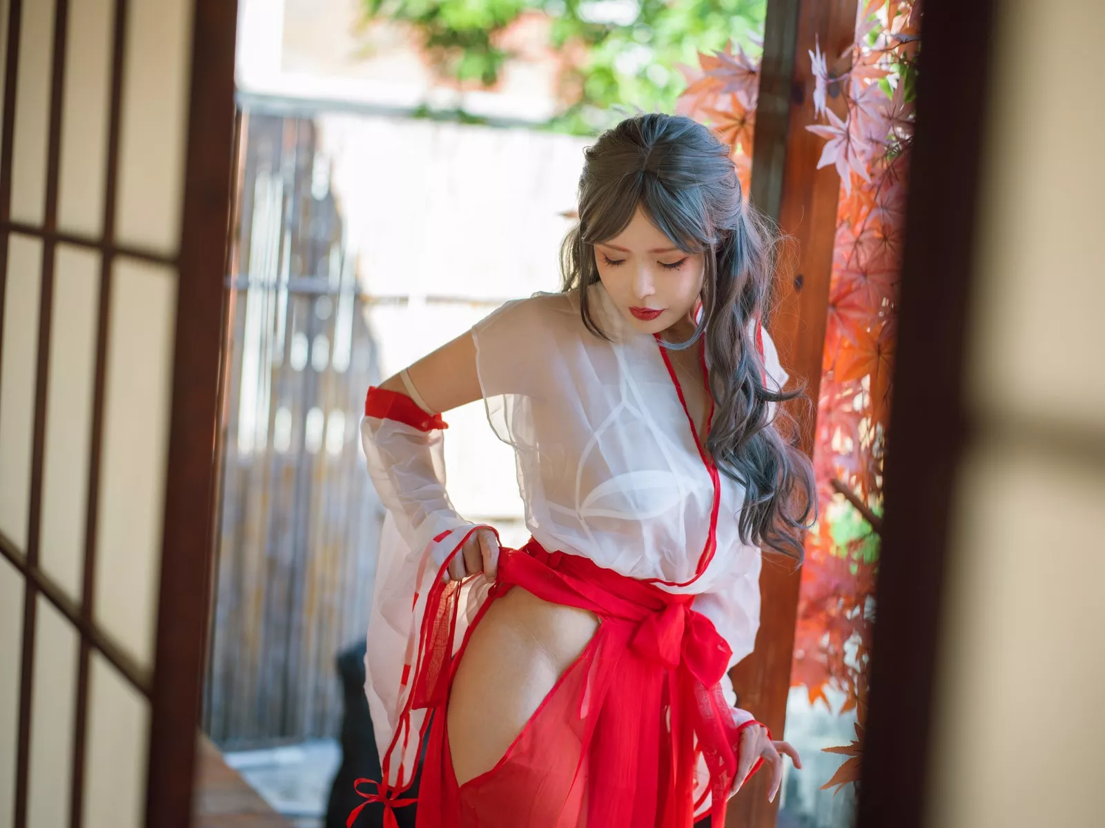 女神Cosplay 格调私拍 夏小秋 秋秋 汤池巫女
