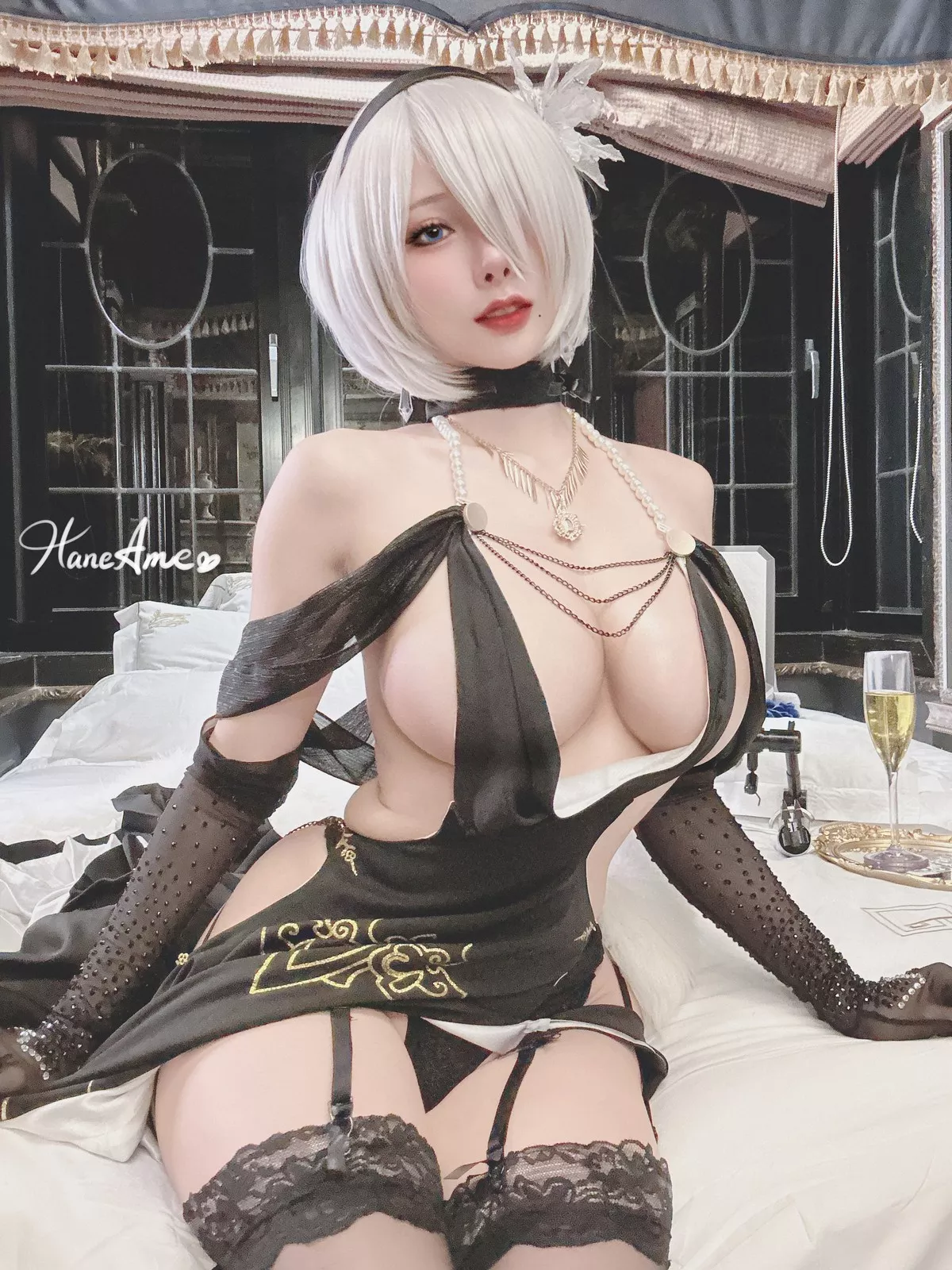 美女Cosplay 魅魔私摄 雨波 HaneAme YoRHa 2B