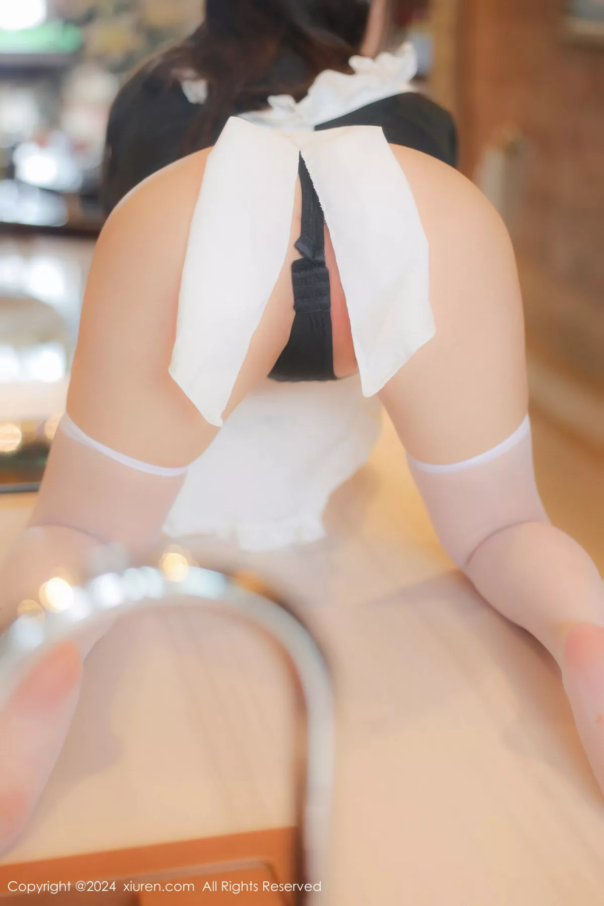 【秀人网XiuRen】 No.8838 艳模娜娜子yy 气质 黑色女侍装 白美丝 秀大波蜜桃臀 撩人迷惑性情重摄