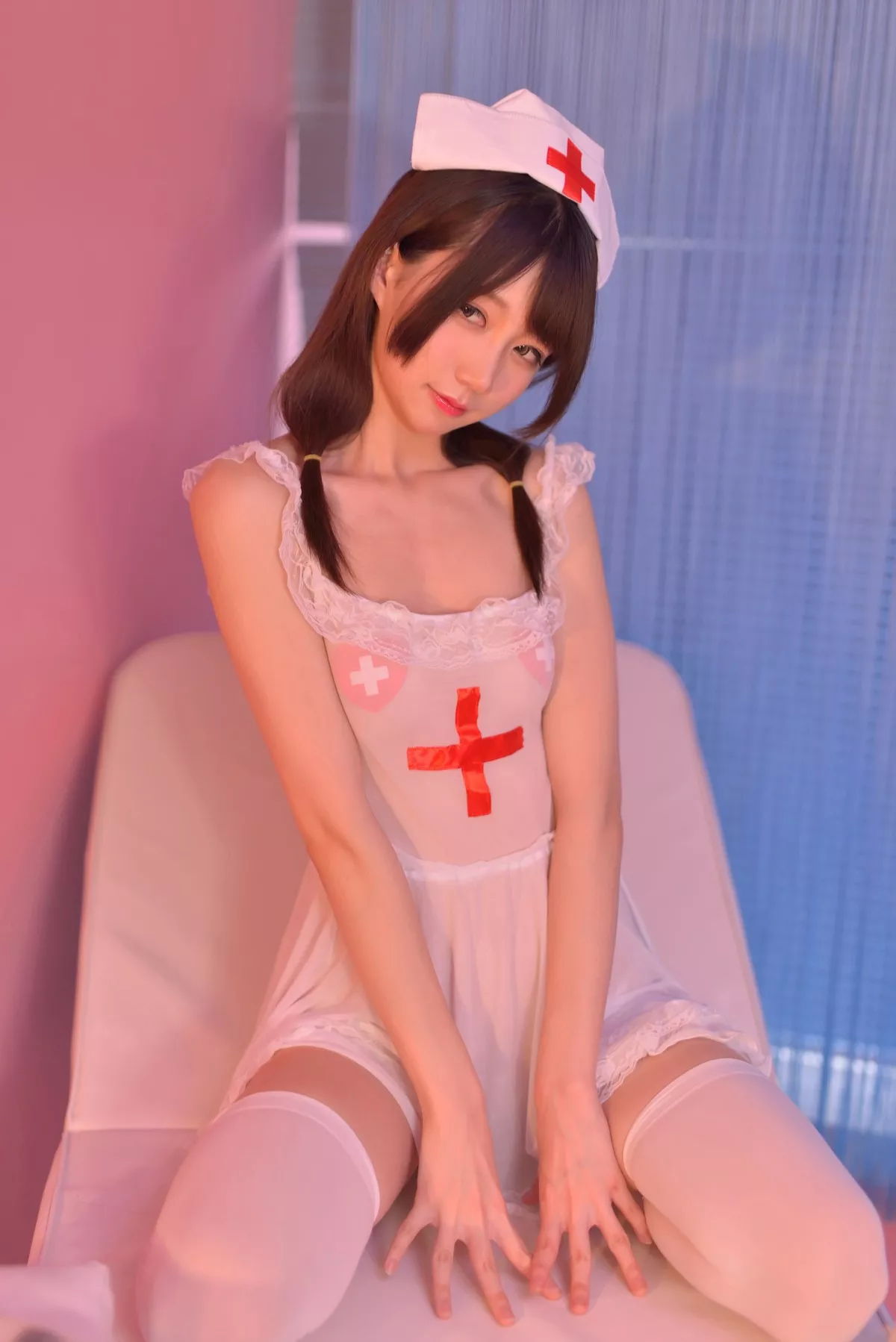 丽人Cosplay Nagisa 魔物喵 迷人护士师 全集修正