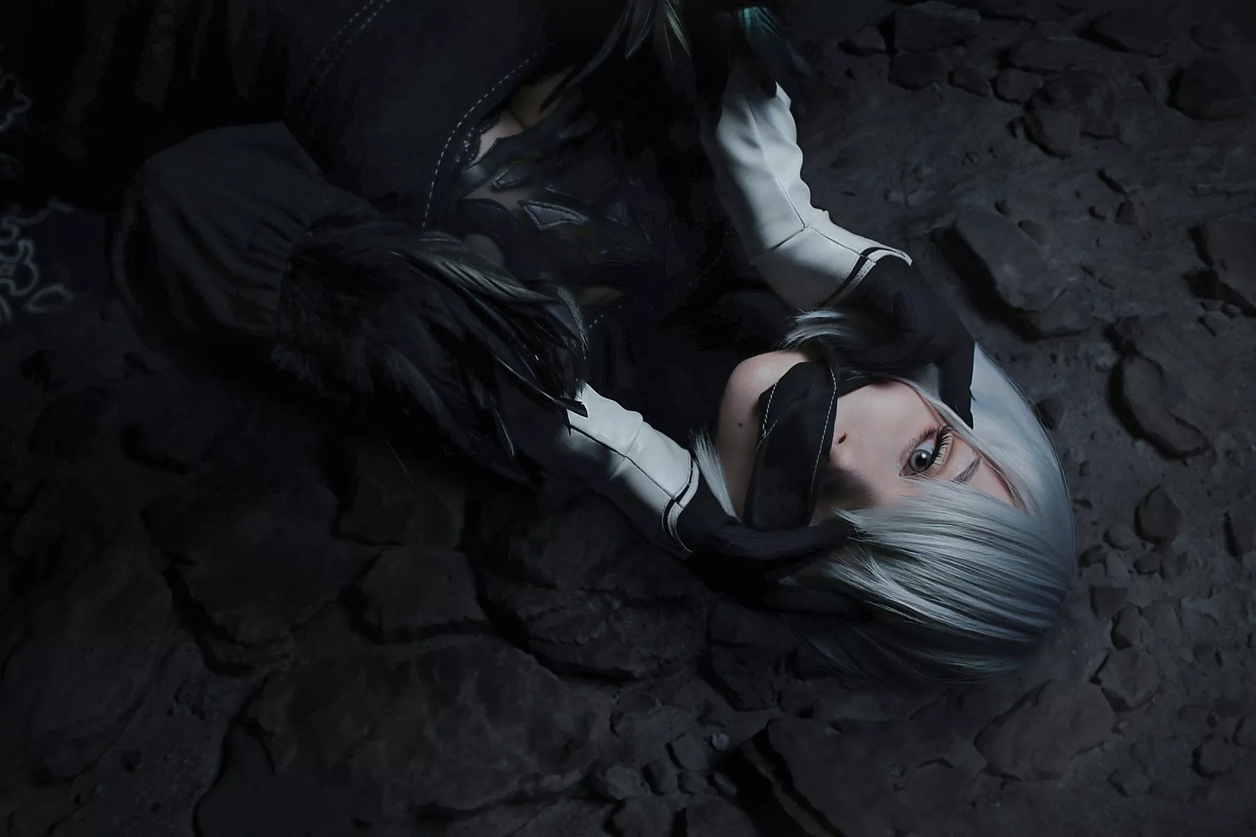 丽人Cosplay 风情私摄 Sayathefox 2B Black + White