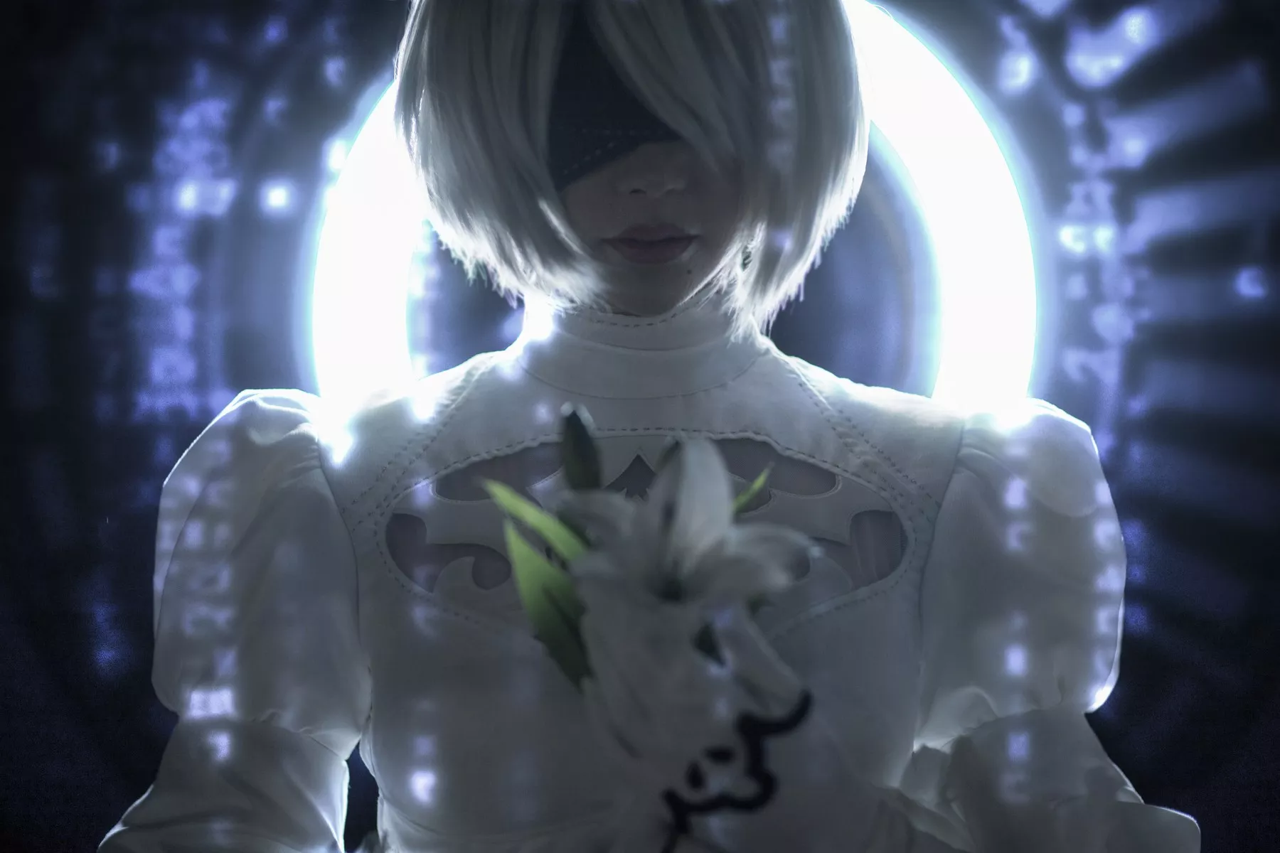 丽人Cosplay 风情私摄 Sayathefox 2B Black + White