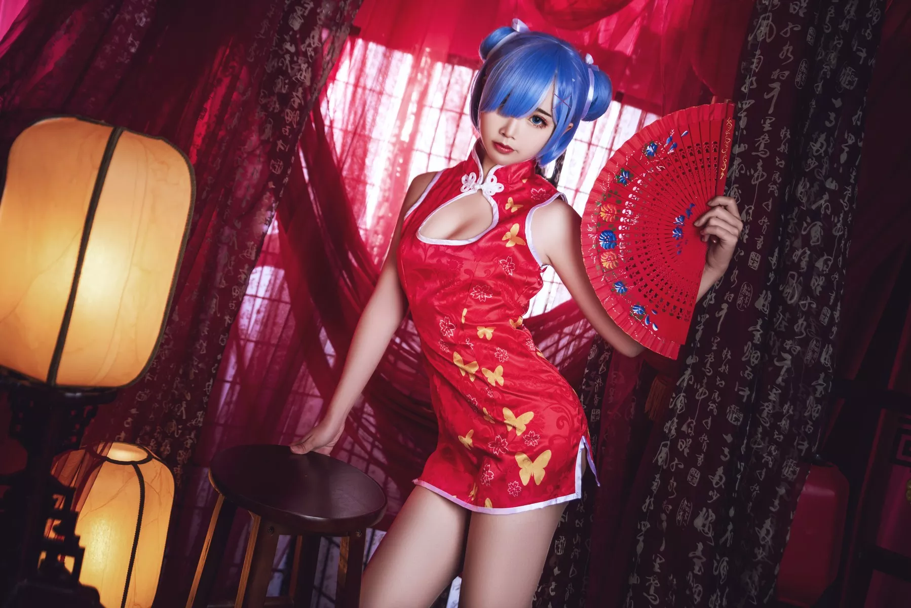 尤物Cosplay 魅魔私摄 面饼仙儿 雷姆旗袍