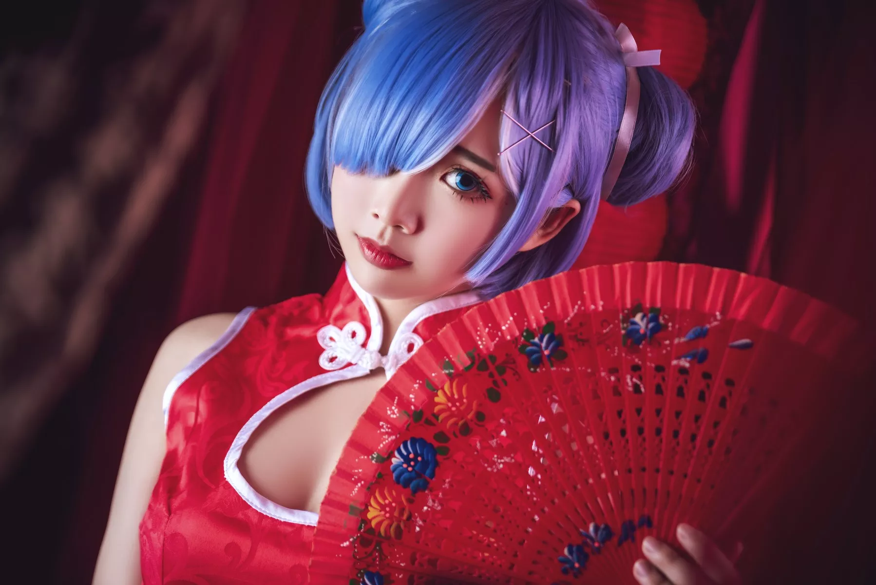 尤物Cosplay 魅魔私摄 面饼仙儿 雷姆旗袍