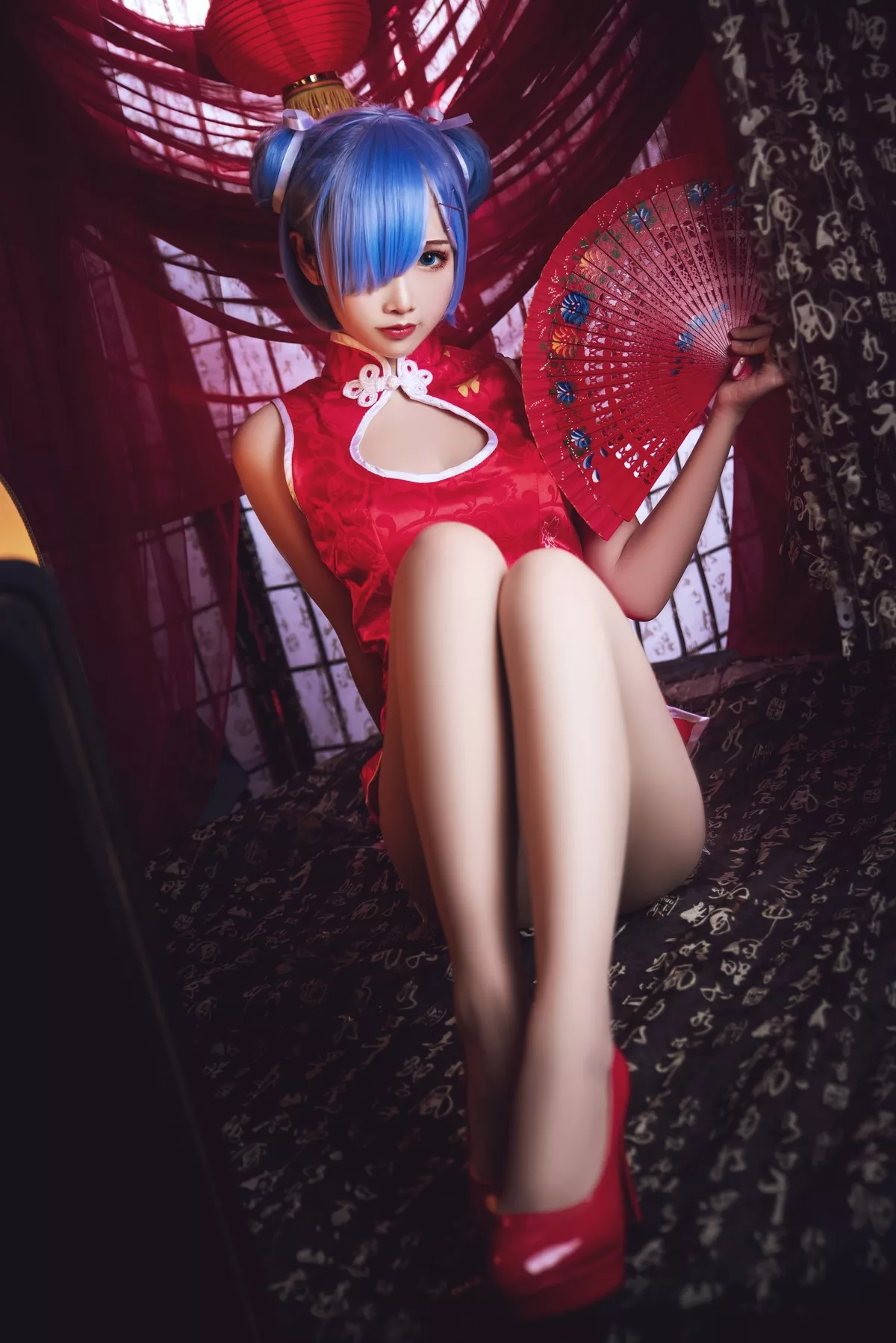 尤物Cosplay 魅魔私摄 面饼仙儿 雷姆旗袍
