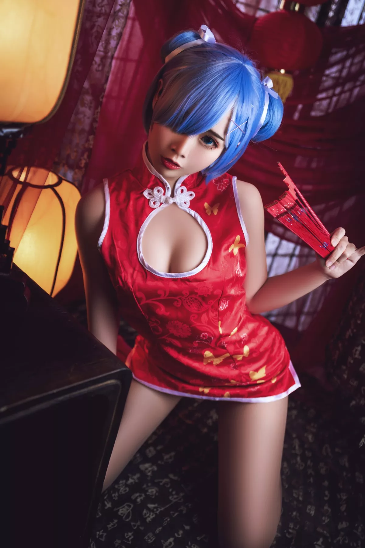 尤物Cosplay 魅魔私摄 面饼仙儿 雷姆旗袍
