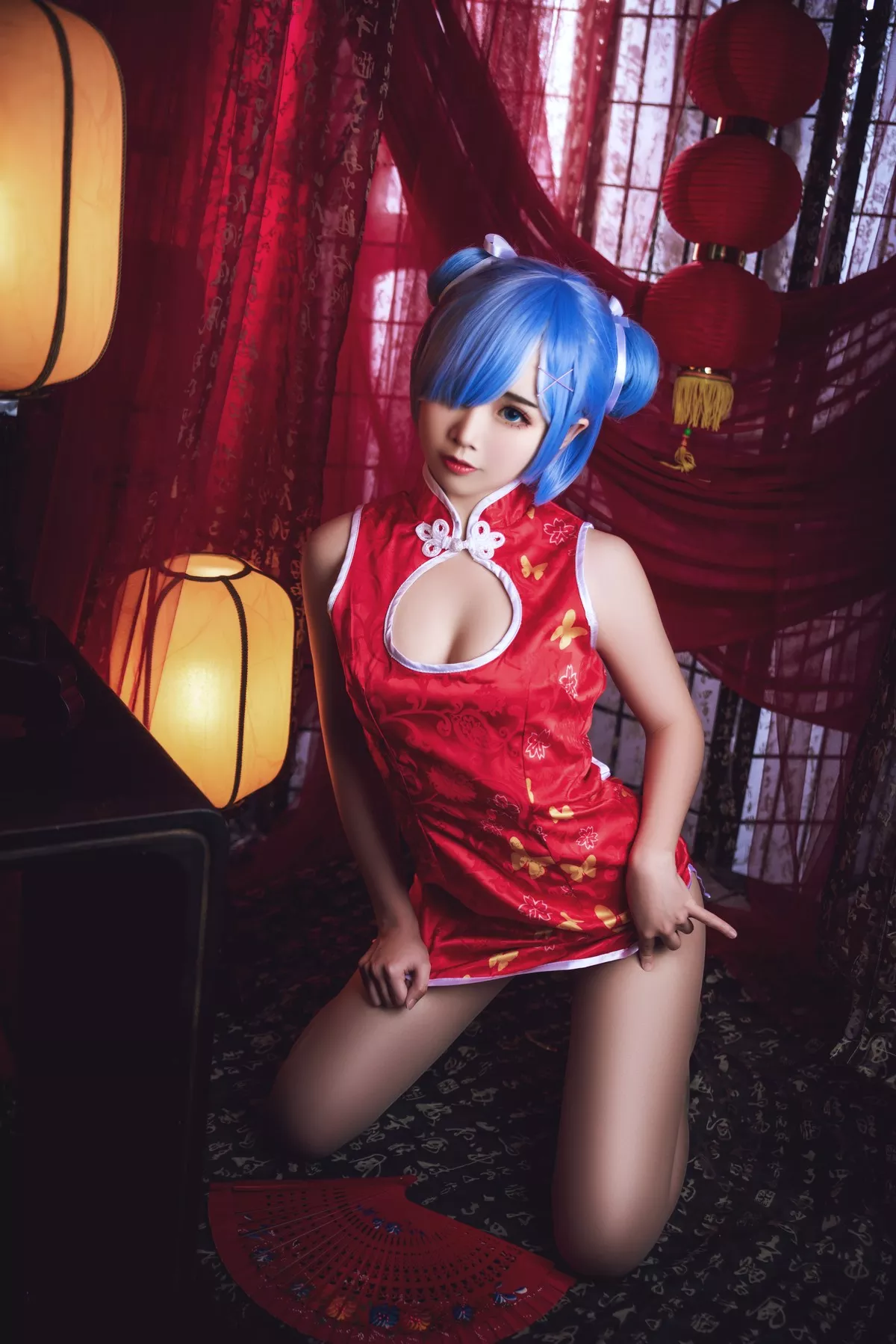 尤物Cosplay 魅魔私摄 面饼仙儿 雷姆旗袍