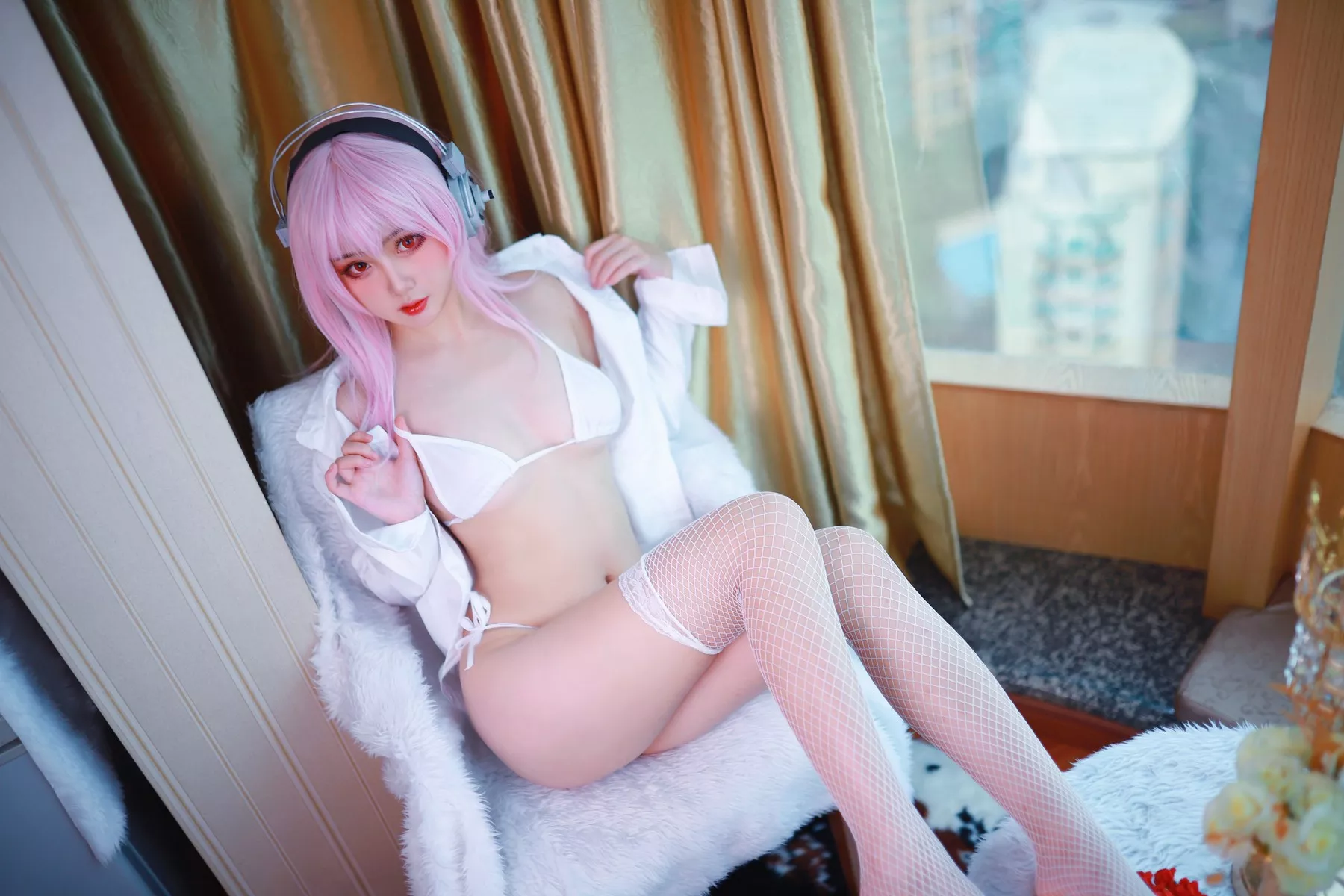 尤物Cosplay 您的蛋蛋索尼子 白内衣
