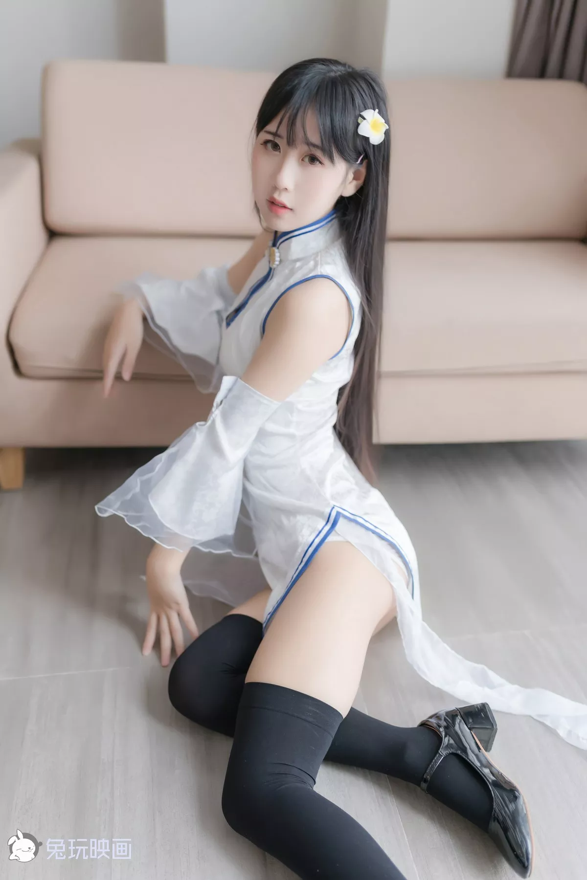 仙女Cosplay 妩媚私房 兔玩映画 白色旗袍