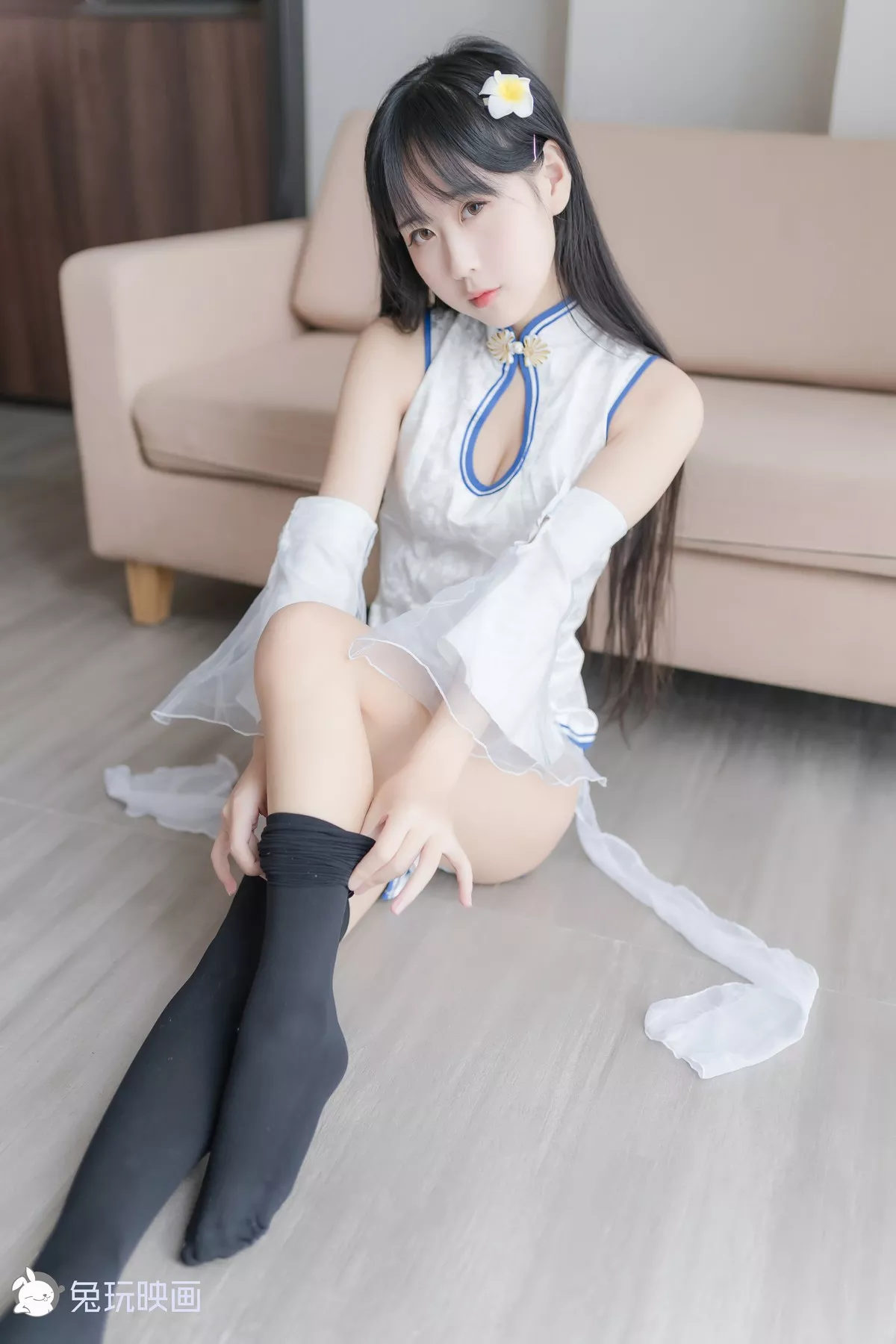 仙女Cosplay 妩媚私房 兔玩映画 白色旗袍