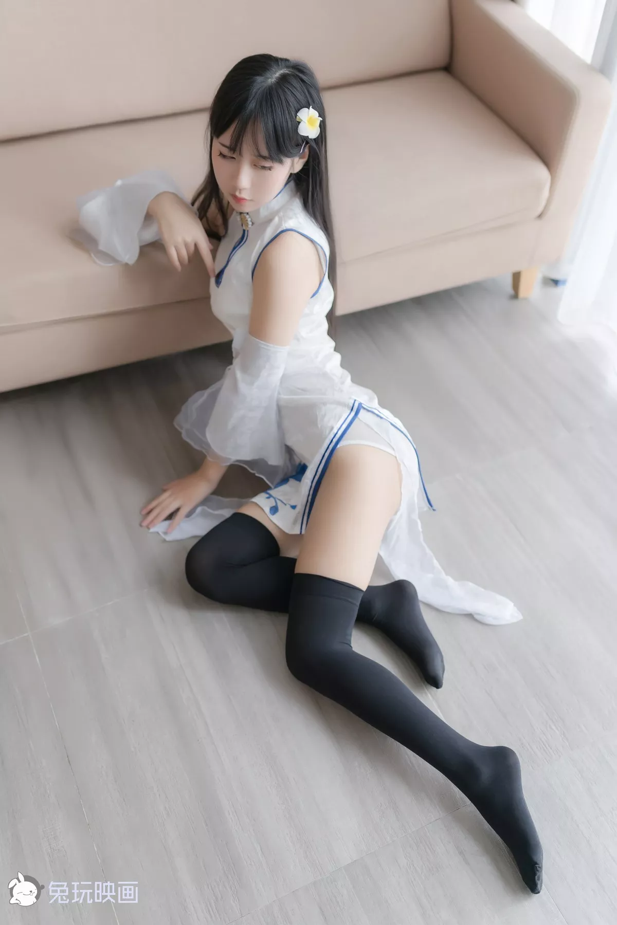 仙女Cosplay 妩媚私房 兔玩映画 白色旗袍