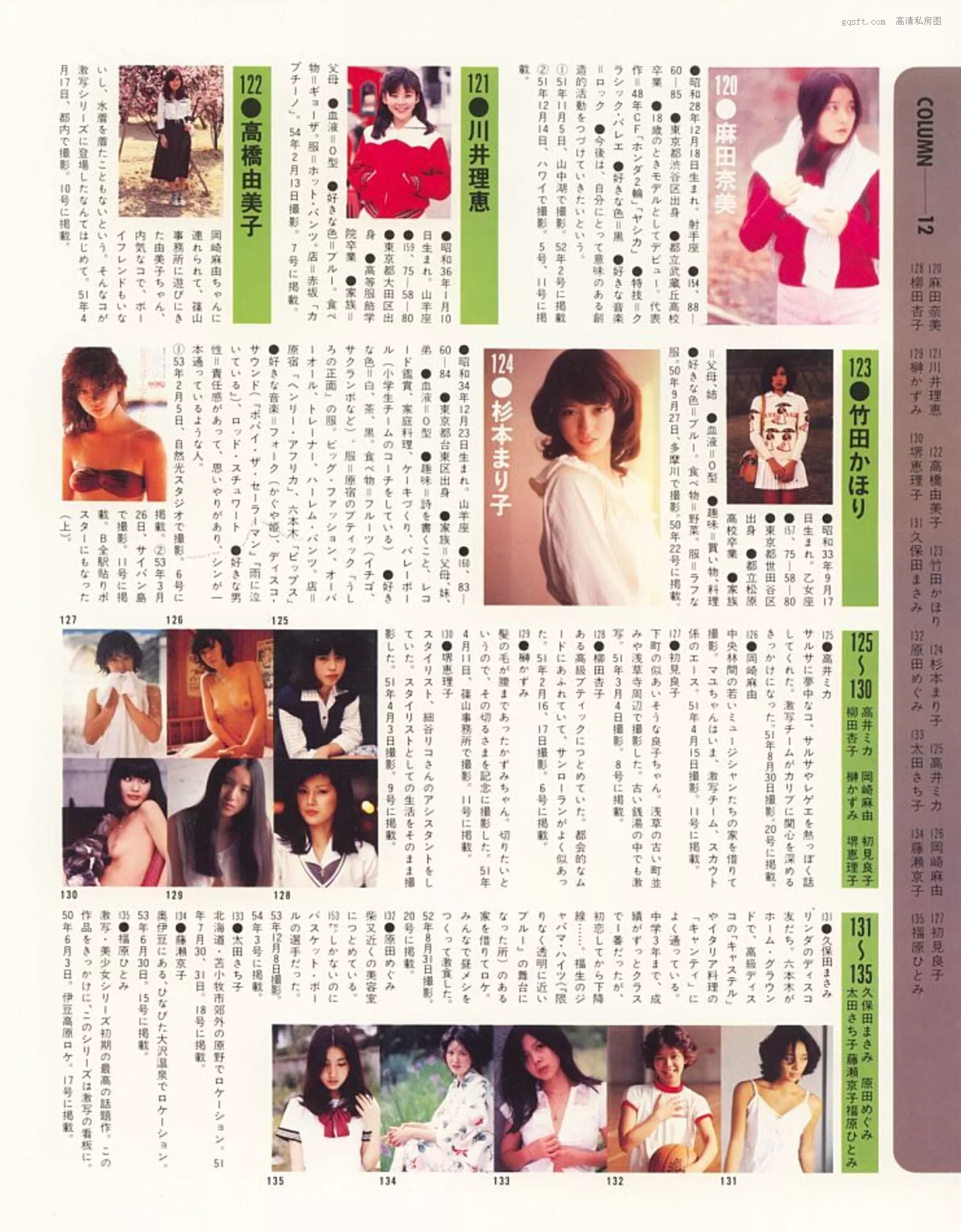 日本 美人 高清摄影写真 精选 1979.5 135人の女ともだち