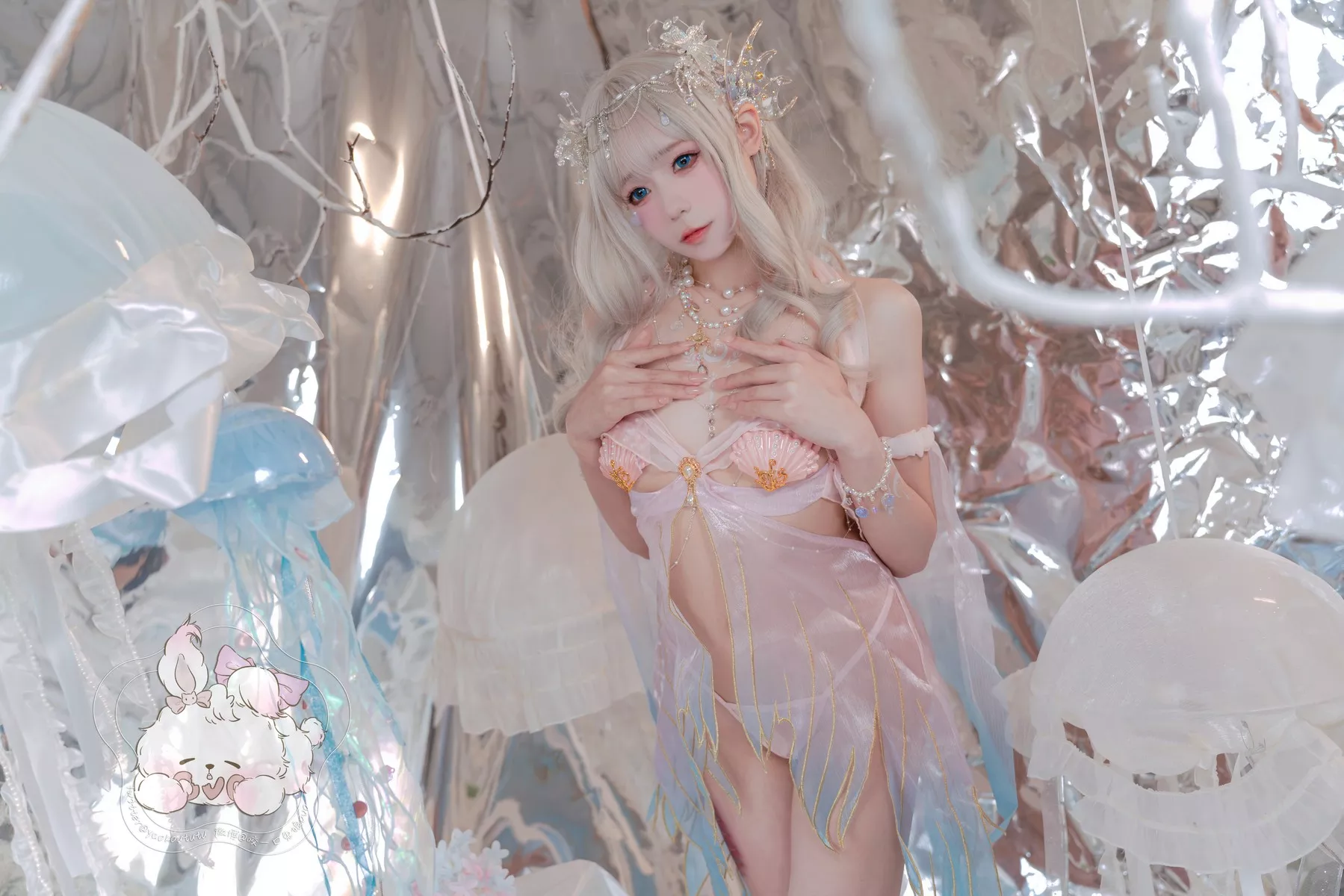仙女Cosplay 撩人私摄 黏黏团子兔 海的女儿