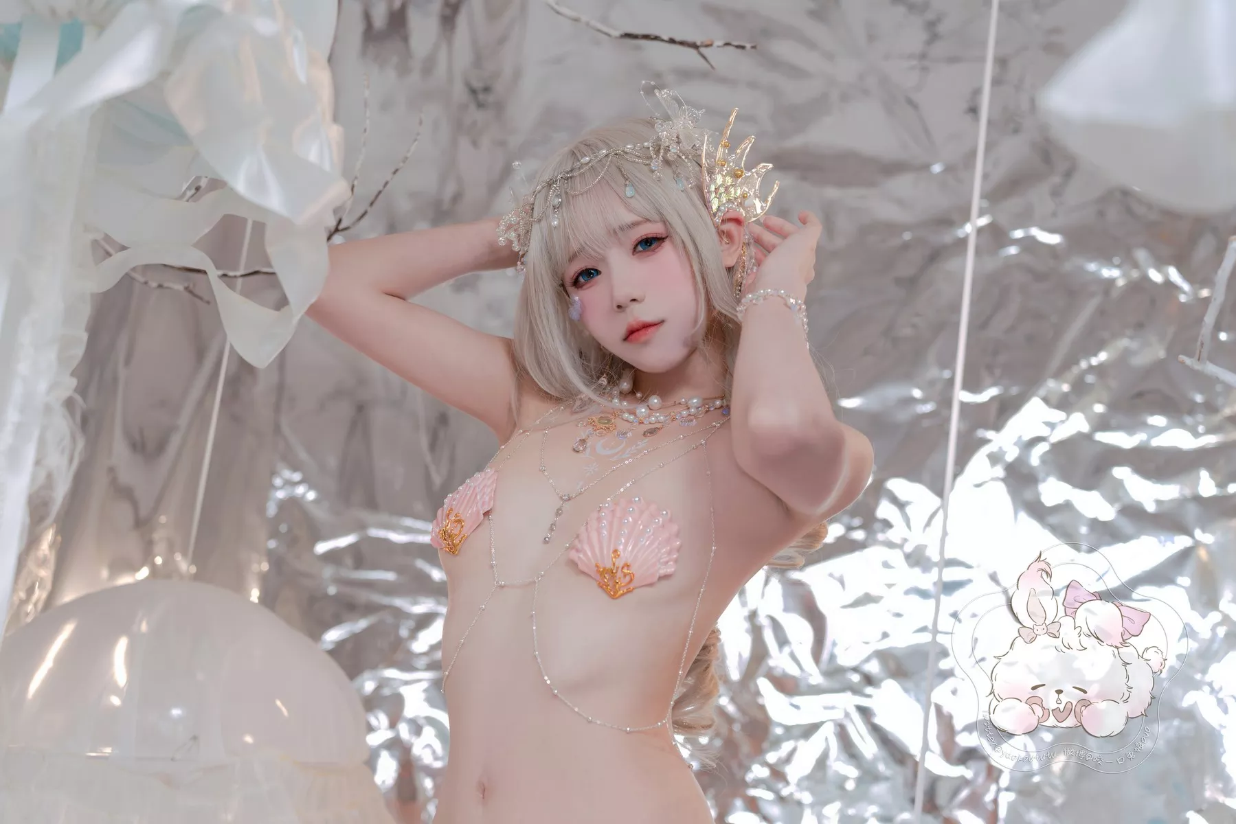 仙女Cosplay 撩人私摄 黏黏团子兔 海的女儿
