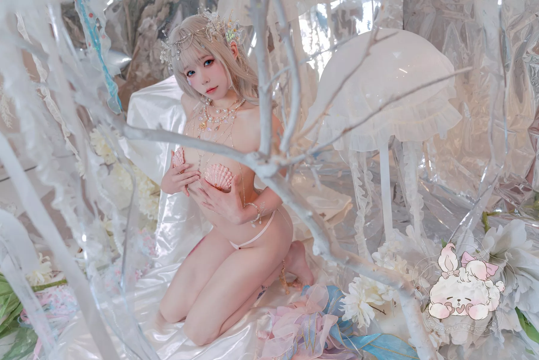 仙女Cosplay 撩人私摄 黏黏团子兔 海的女儿