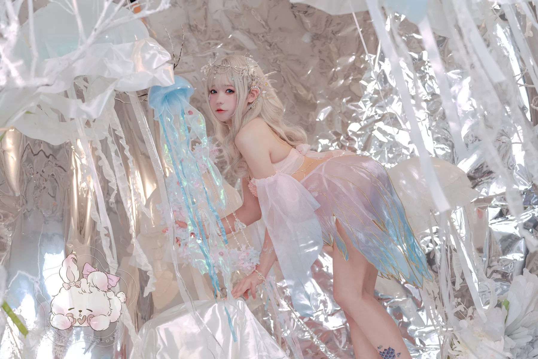 仙女Cosplay 撩人私摄 黏黏团子兔 海的女儿