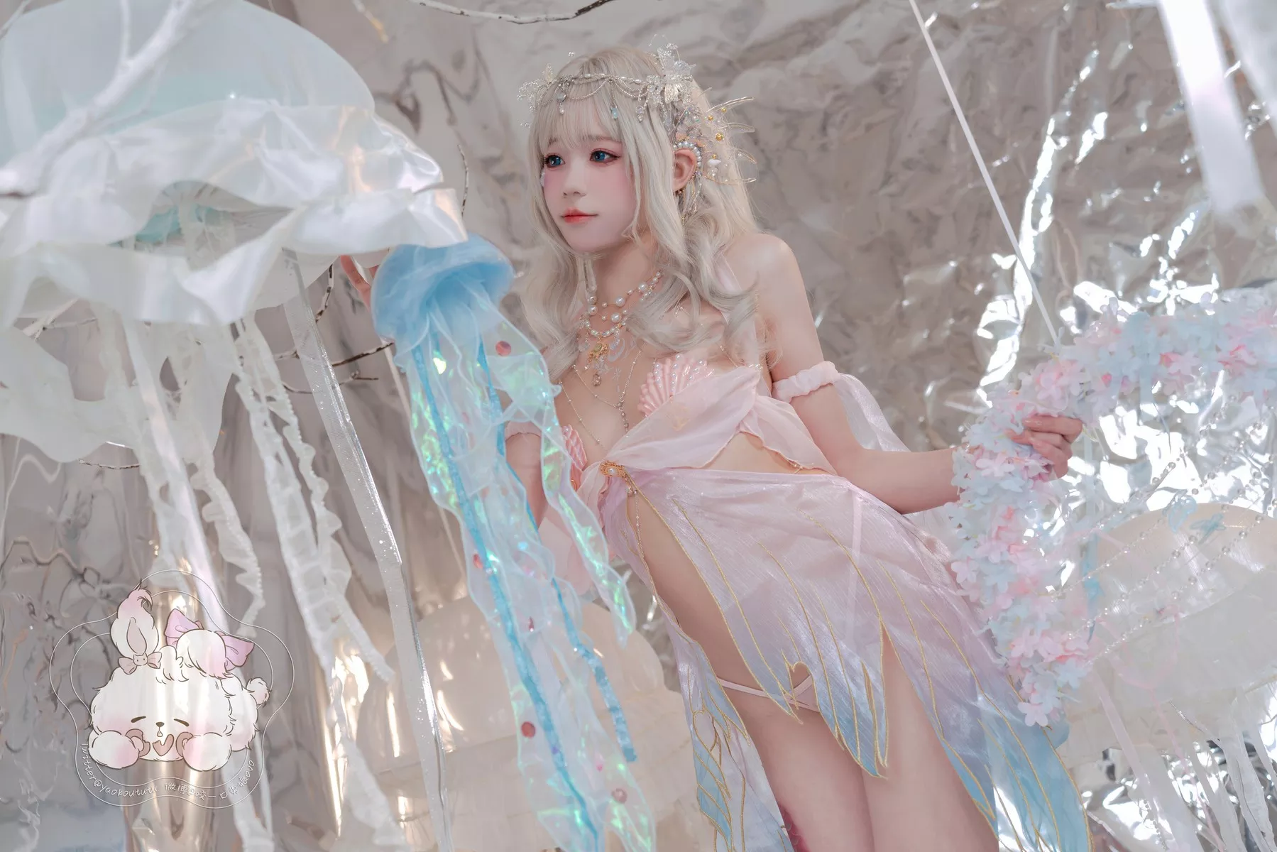 仙女Cosplay 撩人私摄 黏黏团子兔 海的女儿