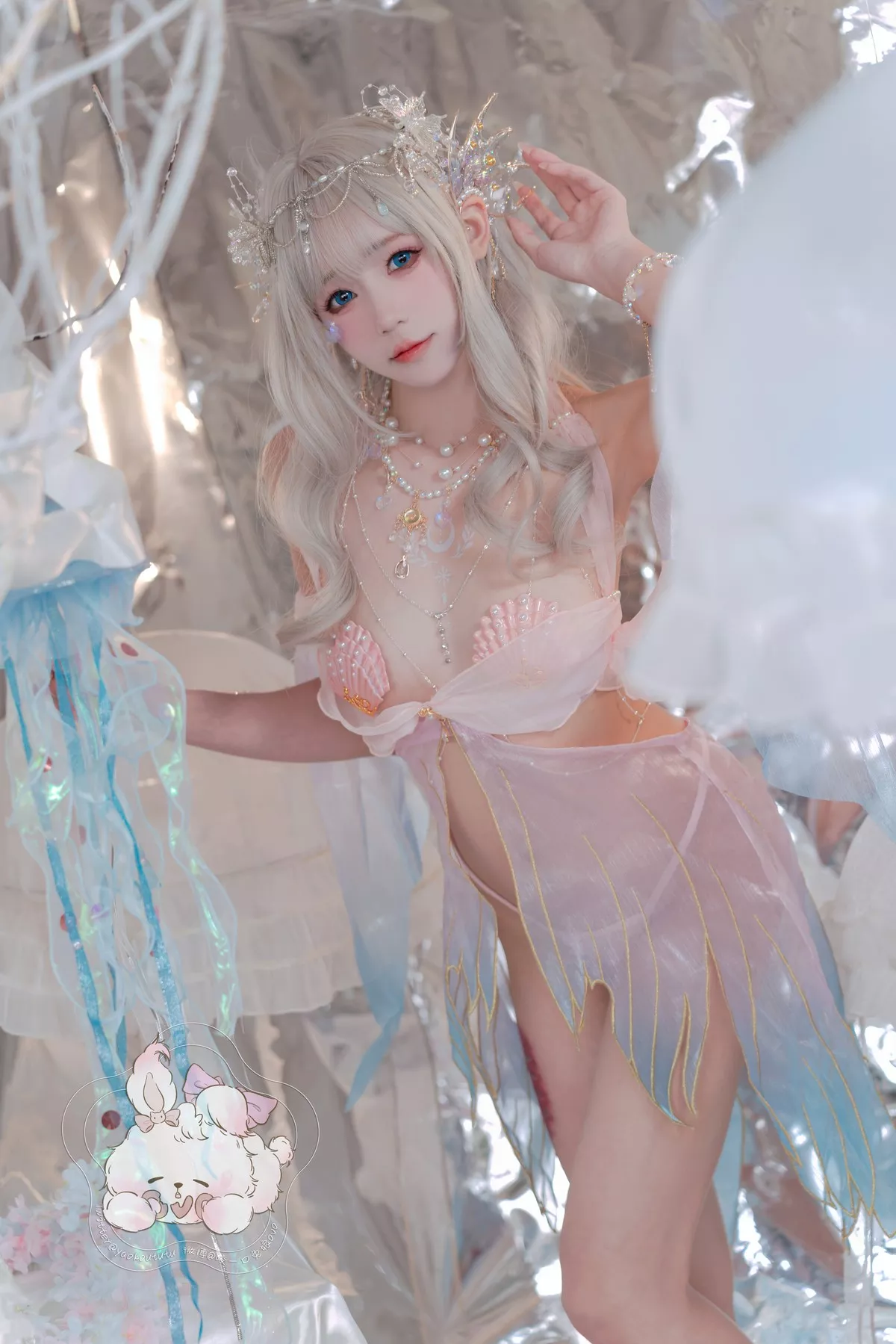 仙女Cosplay 撩人私摄 黏黏团子兔 海的女儿