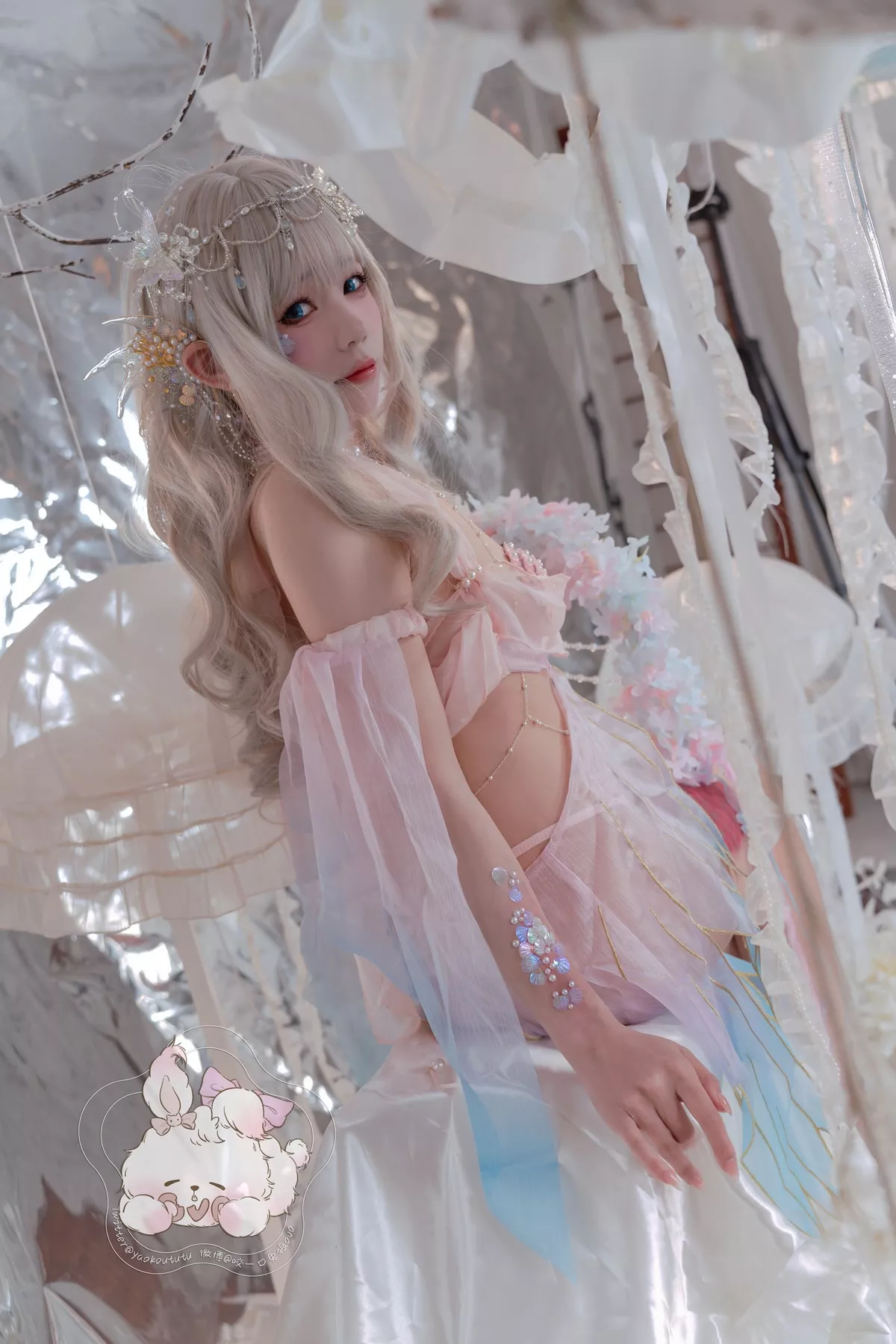 仙女Cosplay 撩人私摄 黏黏团子兔 海的女儿