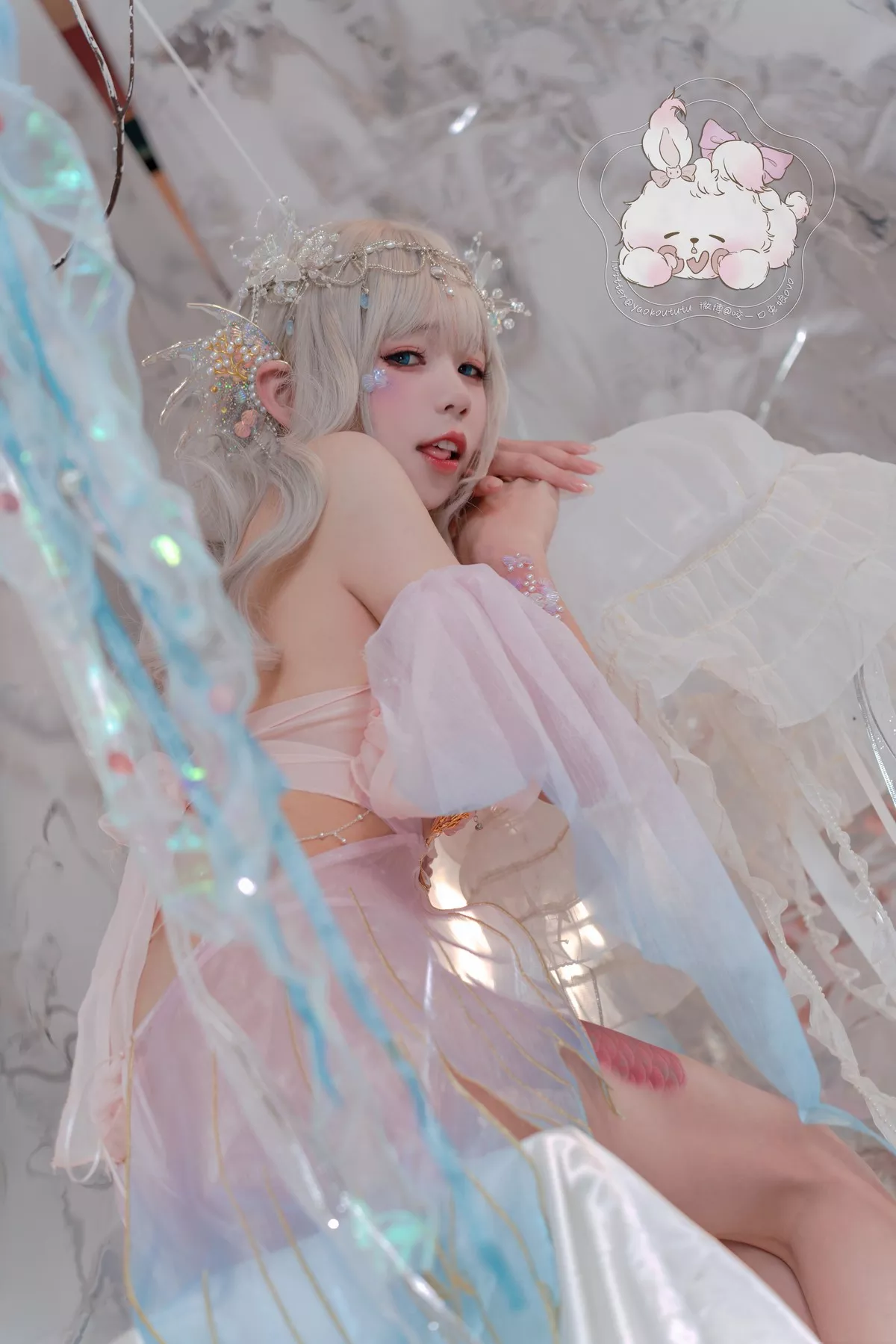 仙女Cosplay 撩人私摄 黏黏团子兔 海的女儿