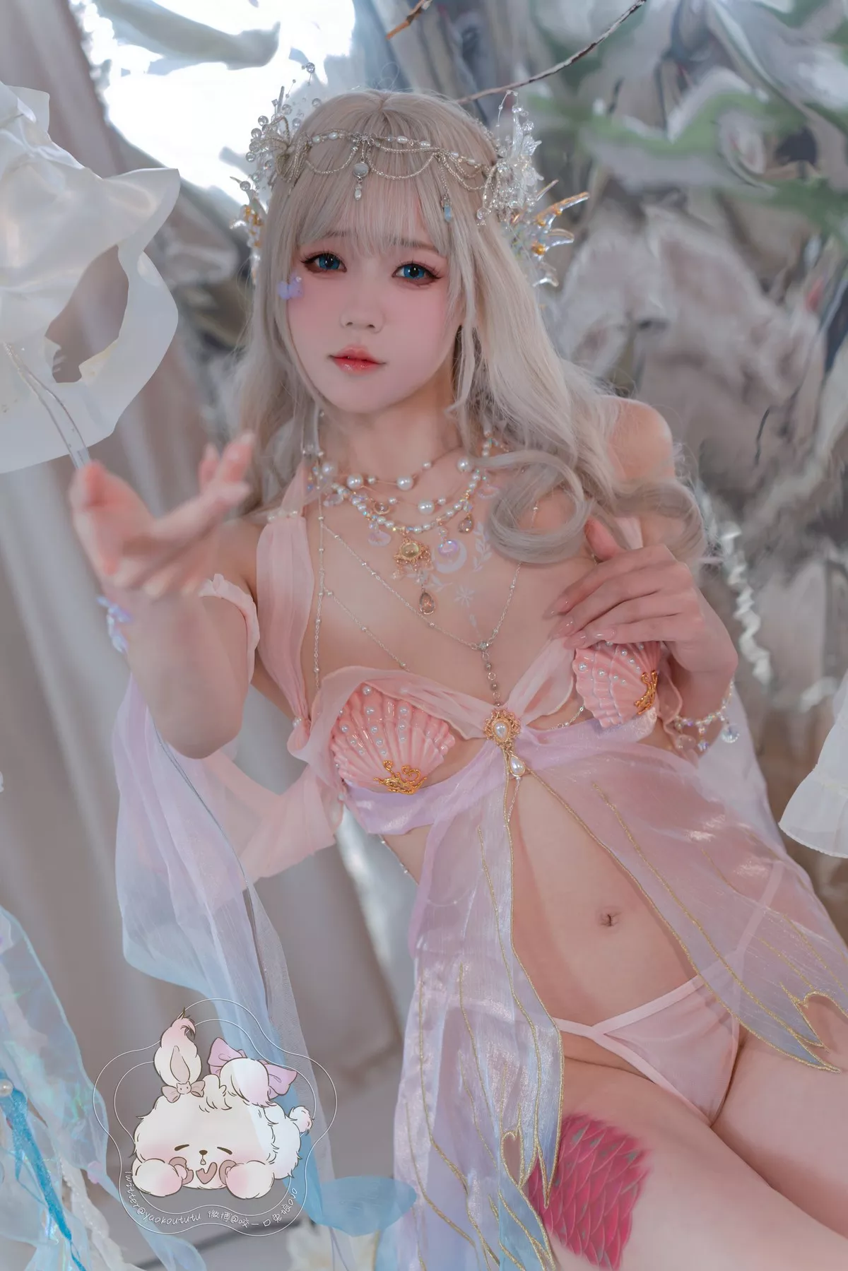仙女Cosplay 撩人私摄 黏黏团子兔 海的女儿