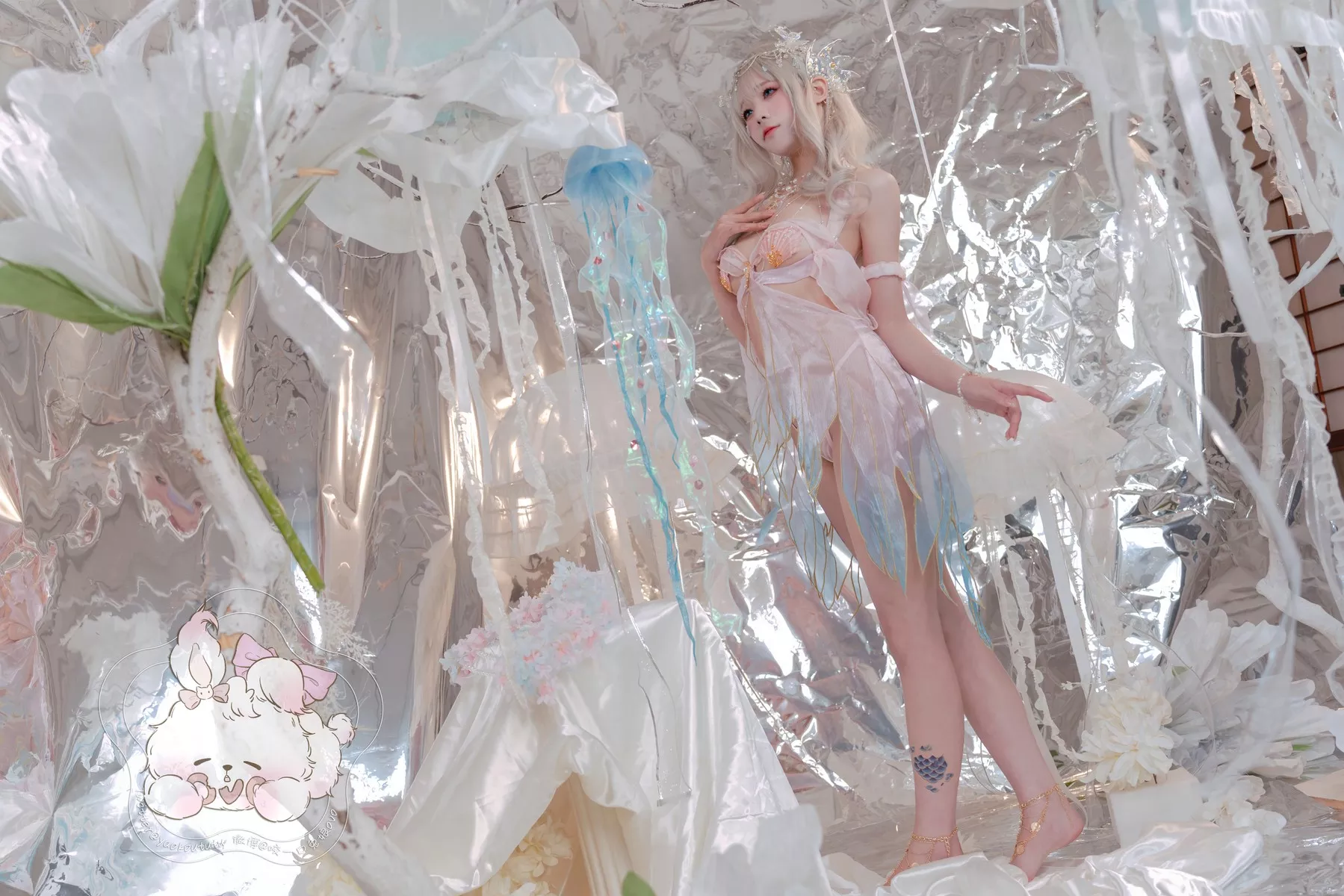 仙女Cosplay 撩人私摄 黏黏团子兔 海的女儿