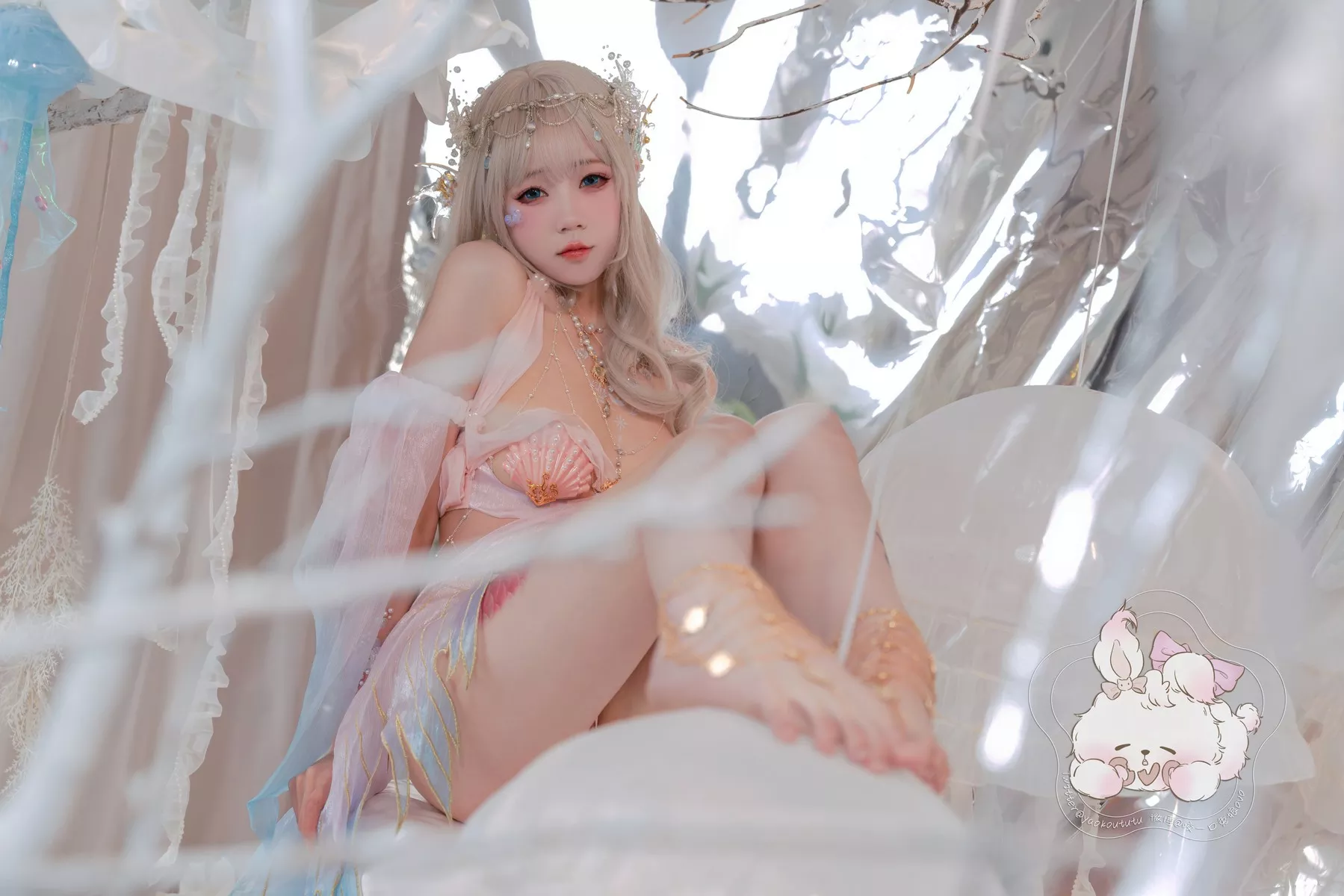 仙女Cosplay 撩人私摄 黏黏团子兔 海的女儿