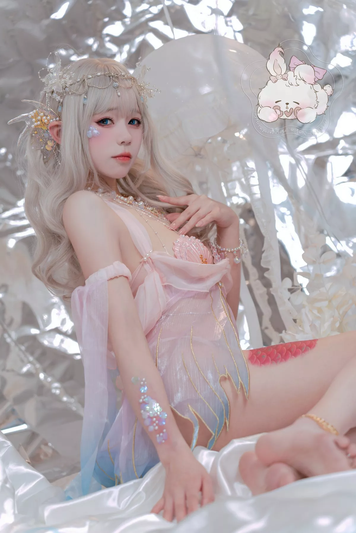 仙女Cosplay 撩人私摄 黏黏团子兔 海的女儿