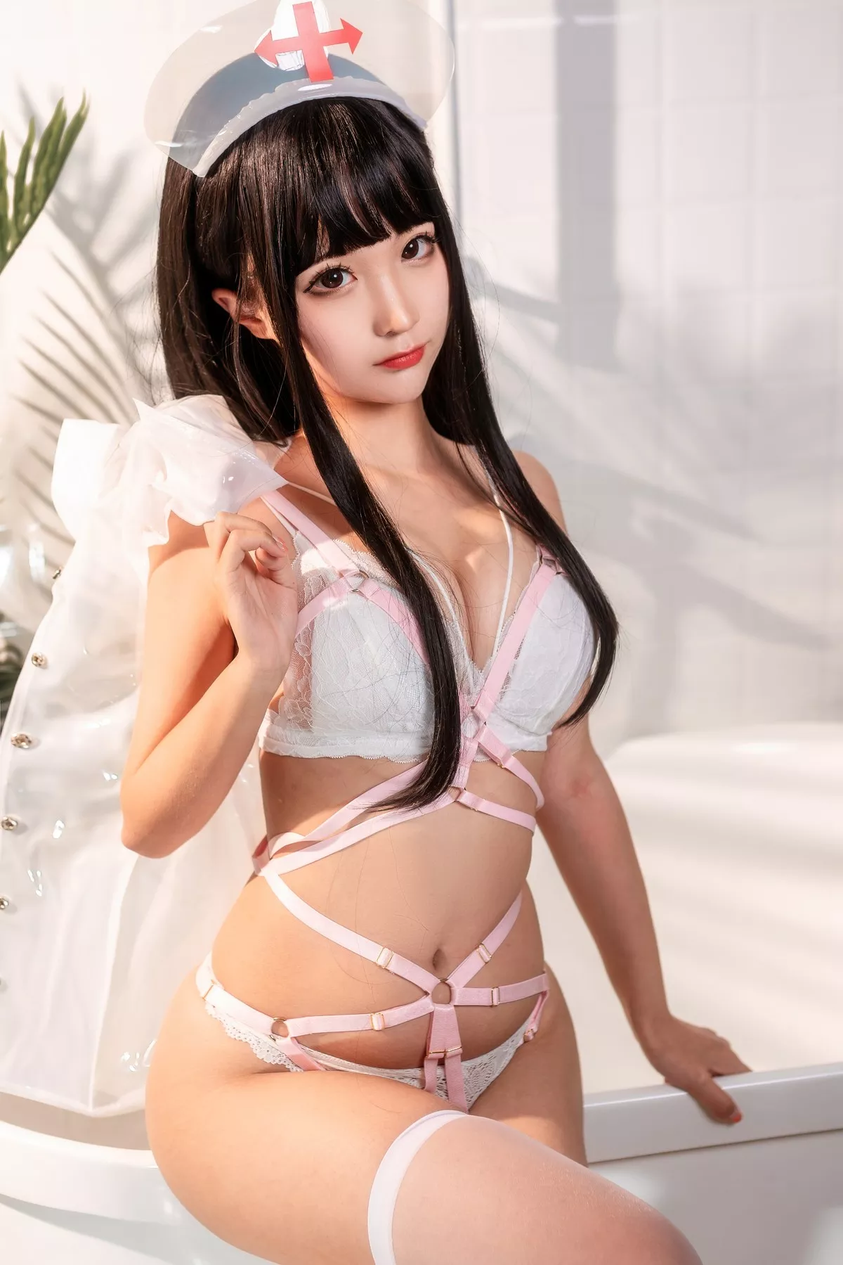 女神Cosplay 妩媚私摄 蠢沫沫 Chunmomo Gel Coat Nurse 全集修正