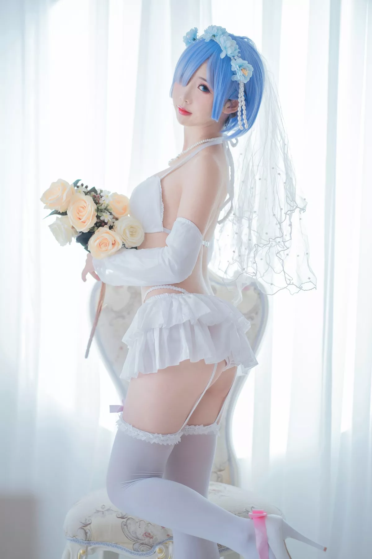 美人Cosplay 魅魔私房 面饼仙儿 花嫁 蕾姆