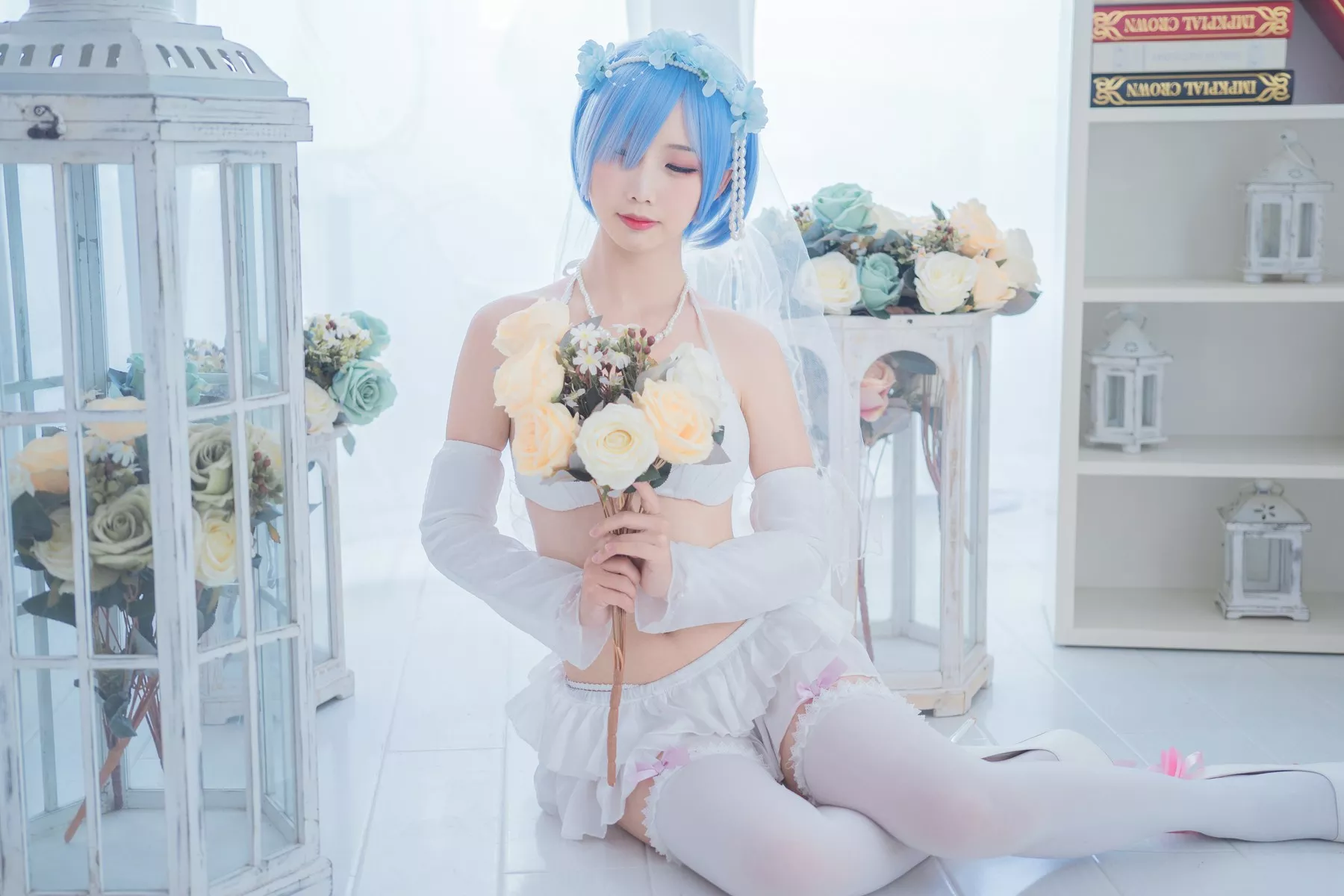 美人Cosplay 魅魔私房 面饼仙儿 花嫁 蕾姆