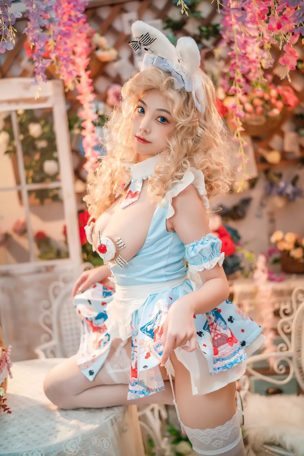 美人Cosplay 蜜汁猫裘 爱 丽丝 梦游仙境 兔子 先生