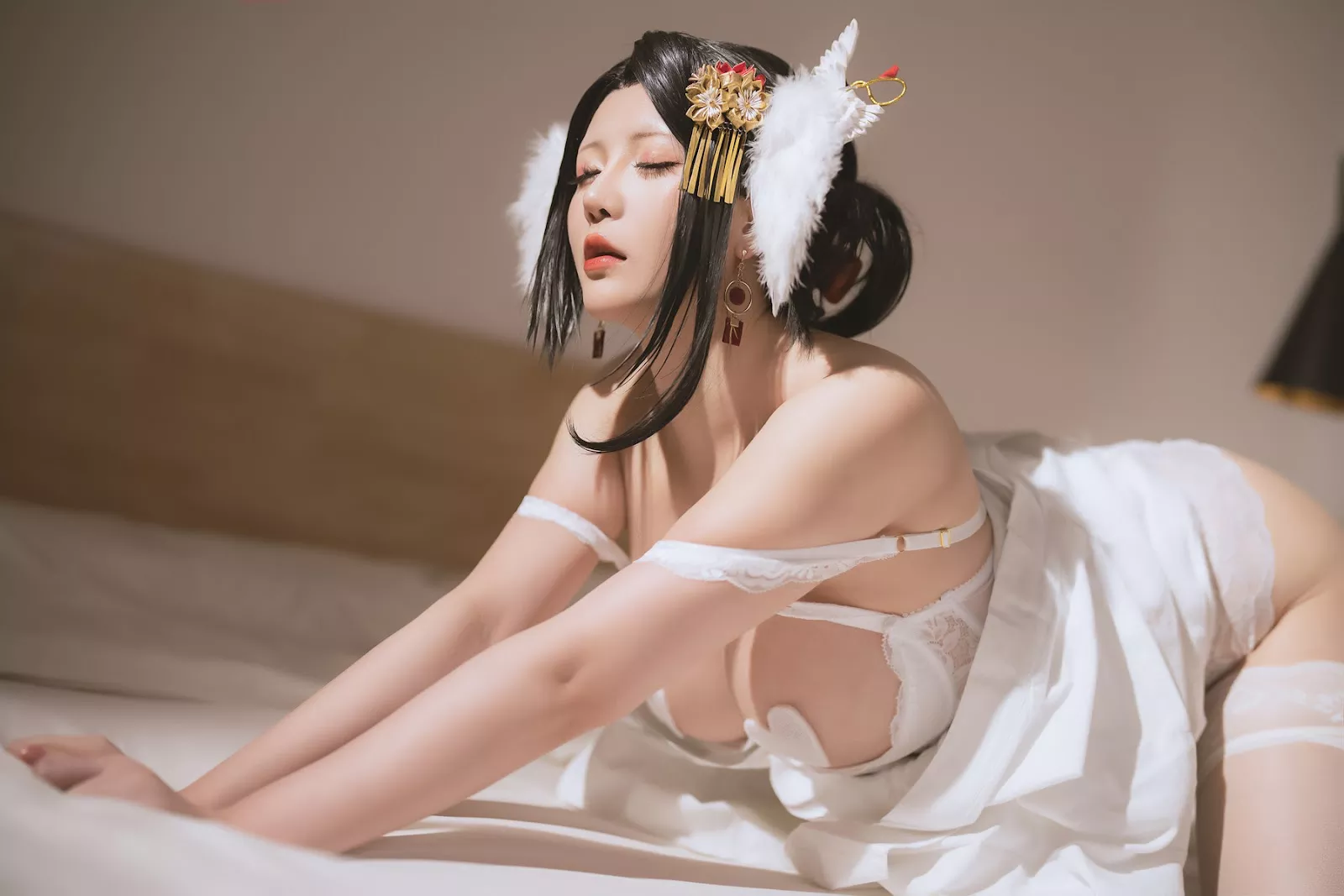 女神Cosplay 诱人私摄 星之迟迟 Hoshilily 仙鹤报恩 #2