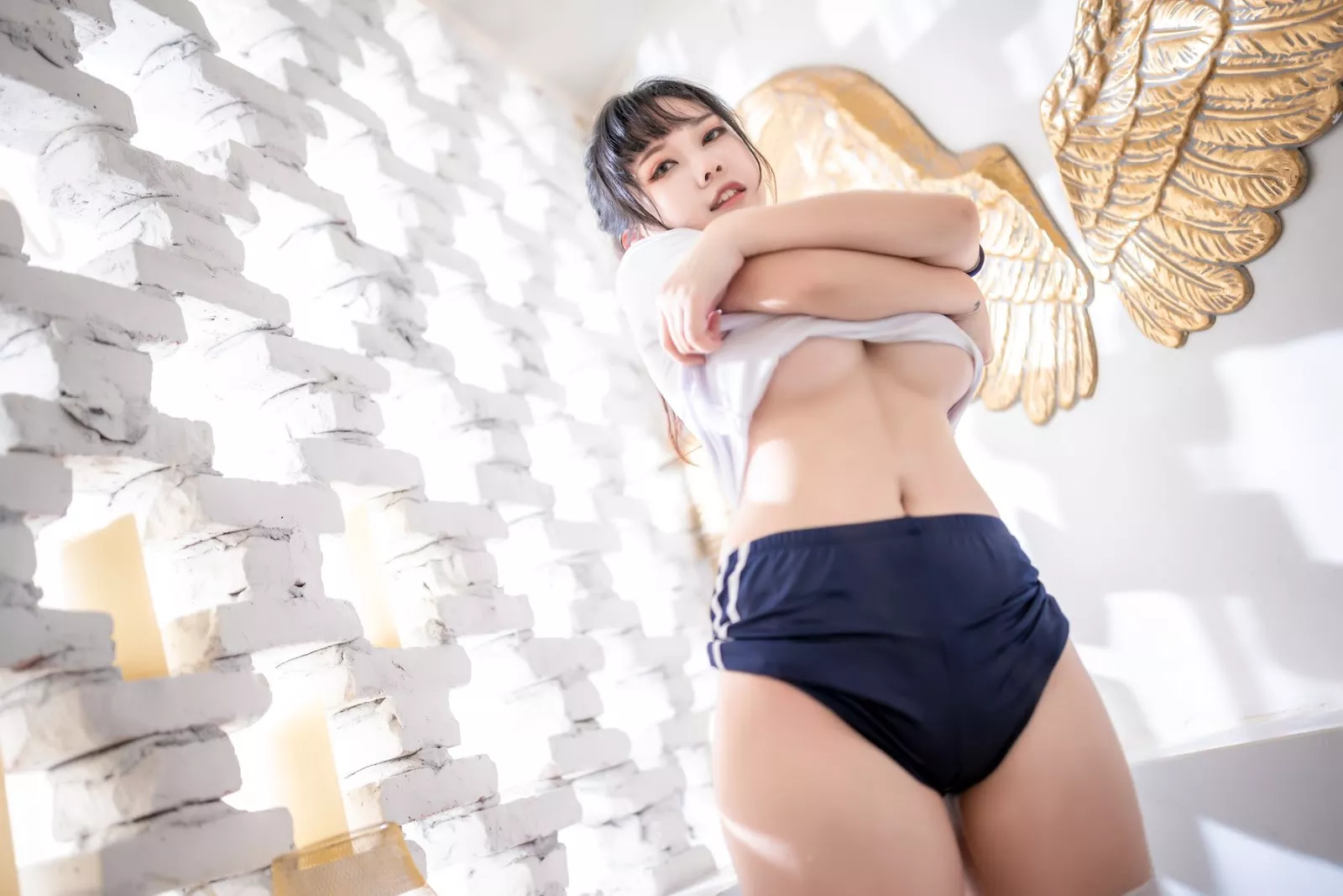 尤物Cosplay 奇行家狗崽 浴场的体操服