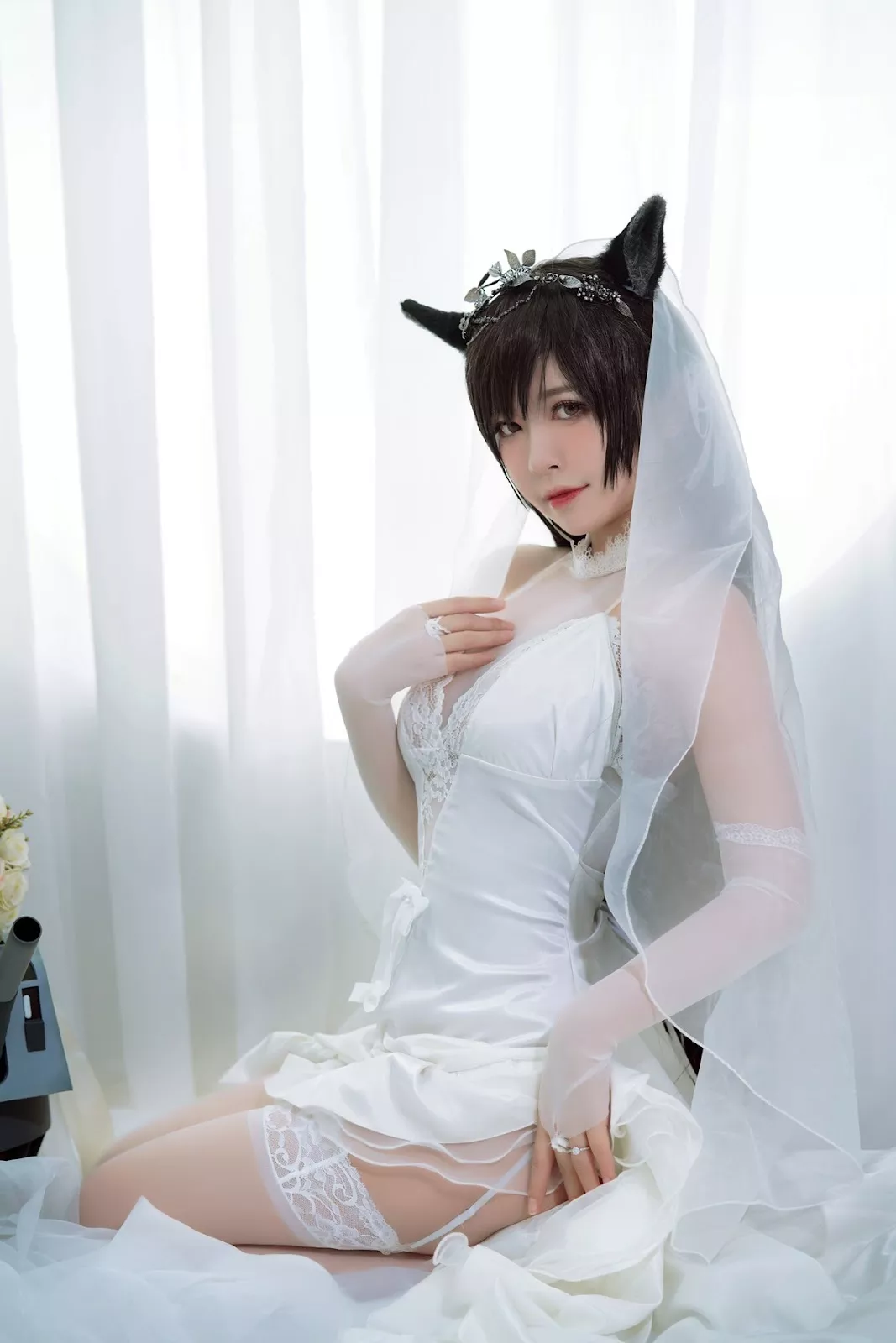 尤物Cosplay 妩媚私拍 半半子 爱宕 花嫁