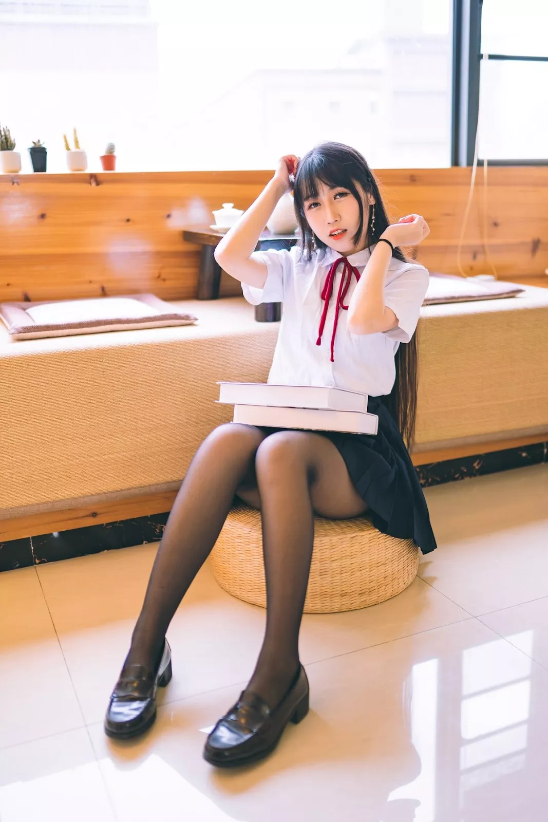 美人Cosplay 着迷密拍 不呆猫 校服JK