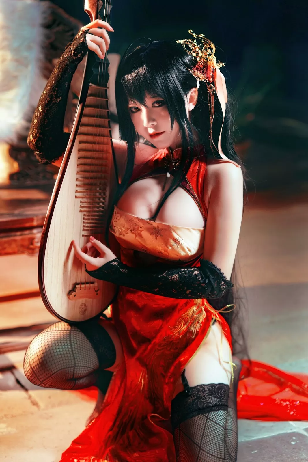 佳人Cosplay 性感私摄 半半子 大凤 旗袍
