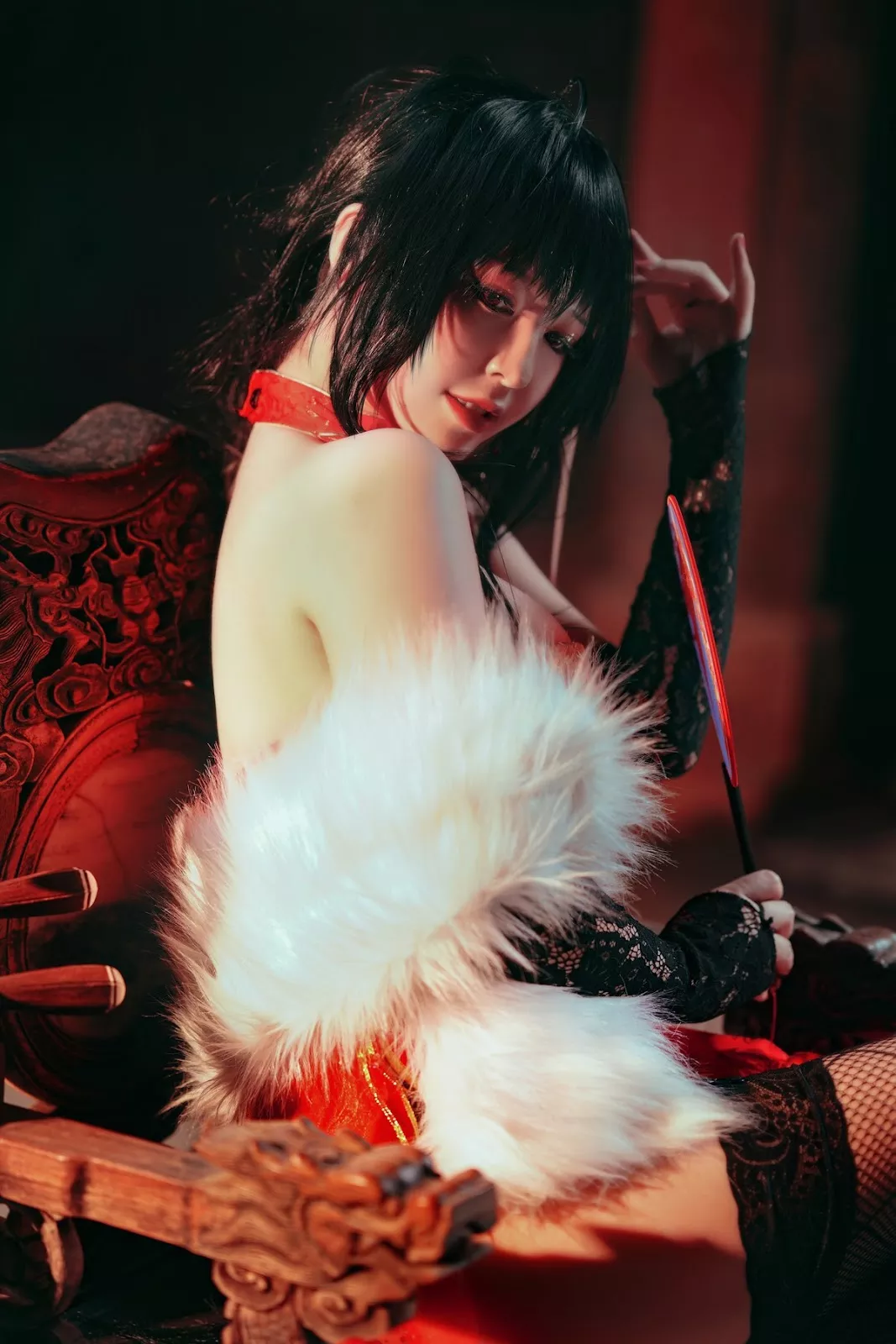 佳人Cosplay 性感私摄 半半子 大凤 旗袍